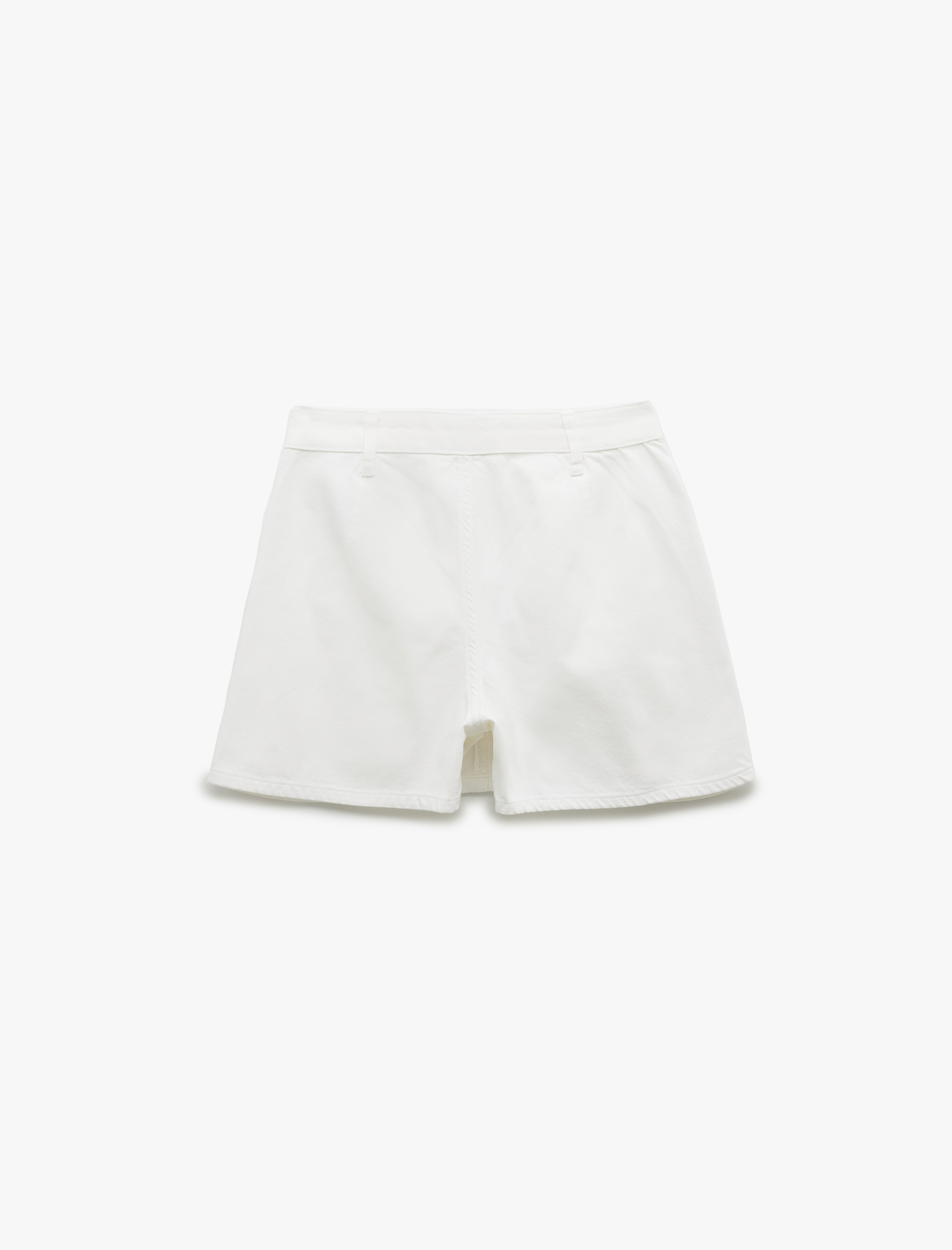   Kargo Cep Detaylı Düğmeli Pamuklu Mini Şort Etek