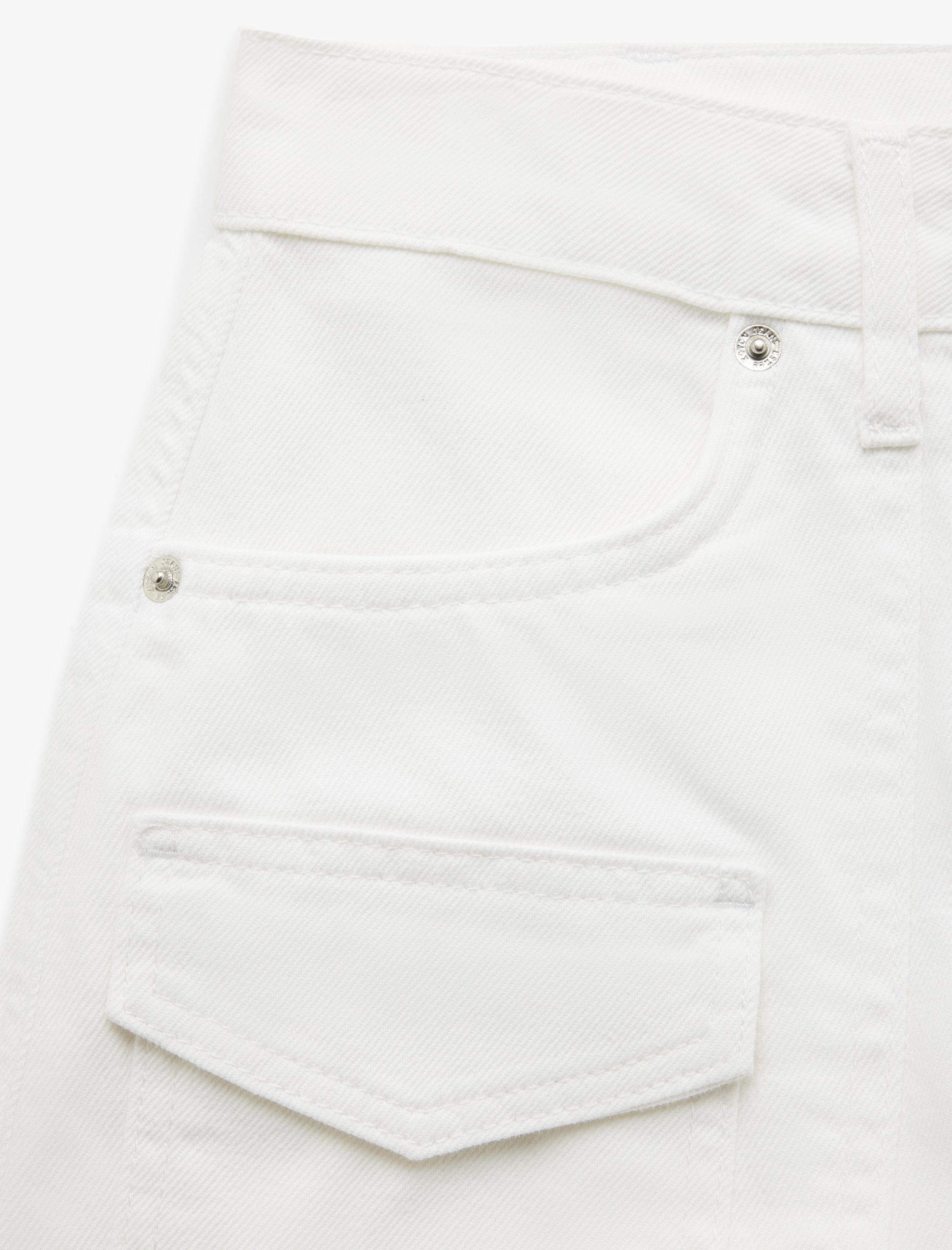   Kargo Cep Detaylı Düğmeli Pamuklu Mini Şort Etek