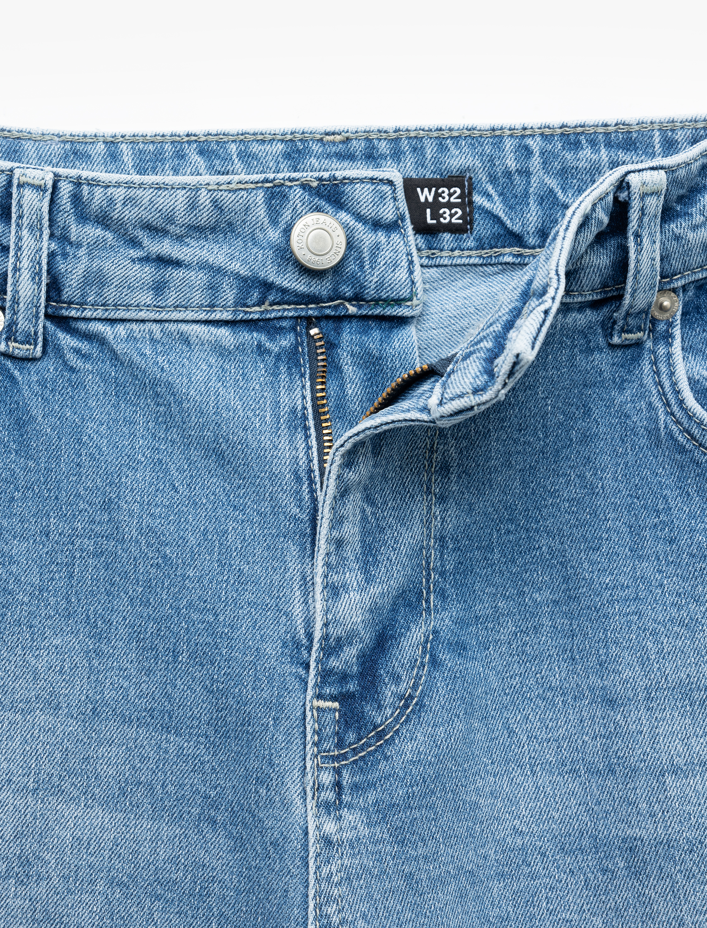   Normal Bel Pamuklu Straight Fit Jean Pantolon - Mark Jean