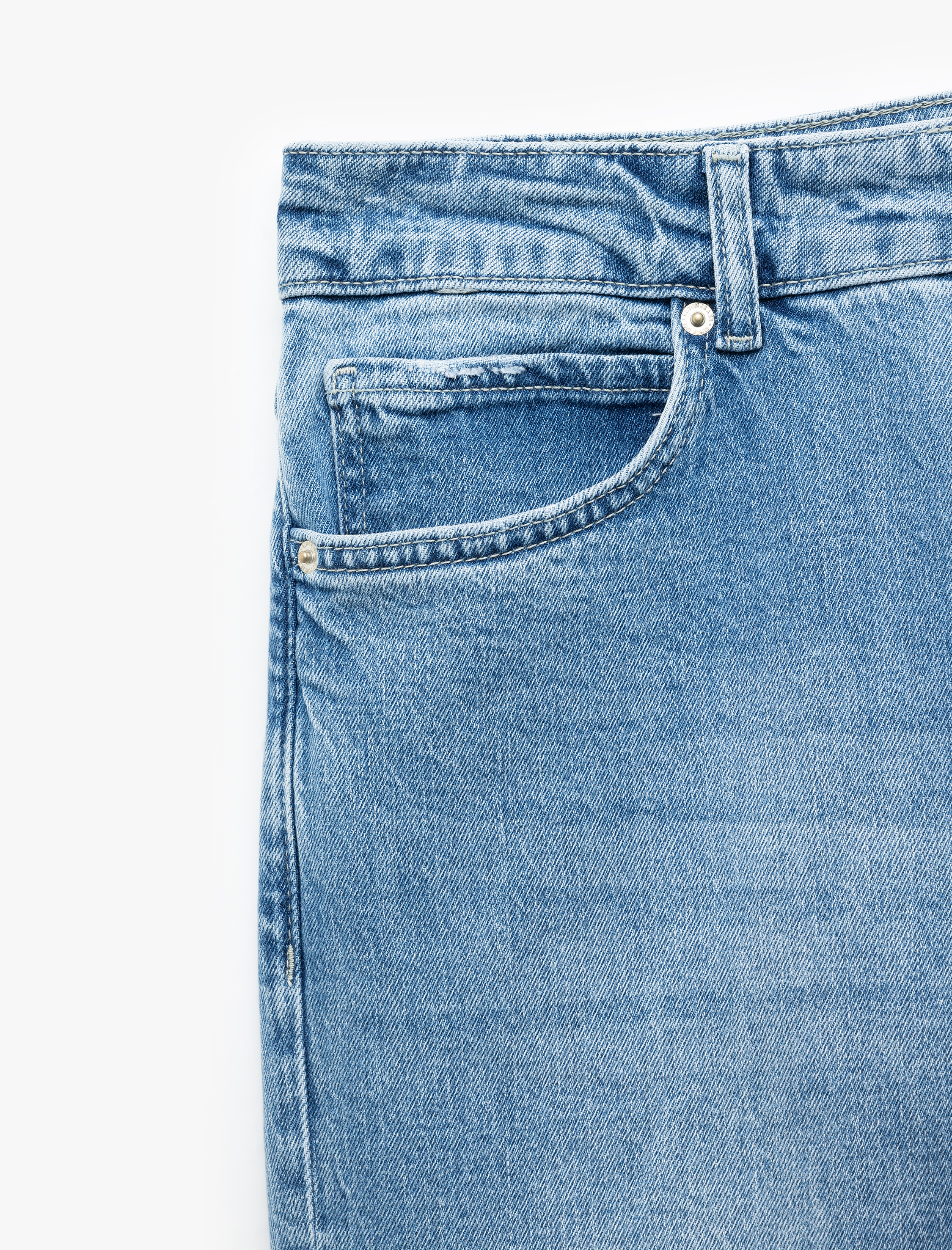   Normal Bel Pamuklu Straight Fit Jean Pantolon - Mark Jean