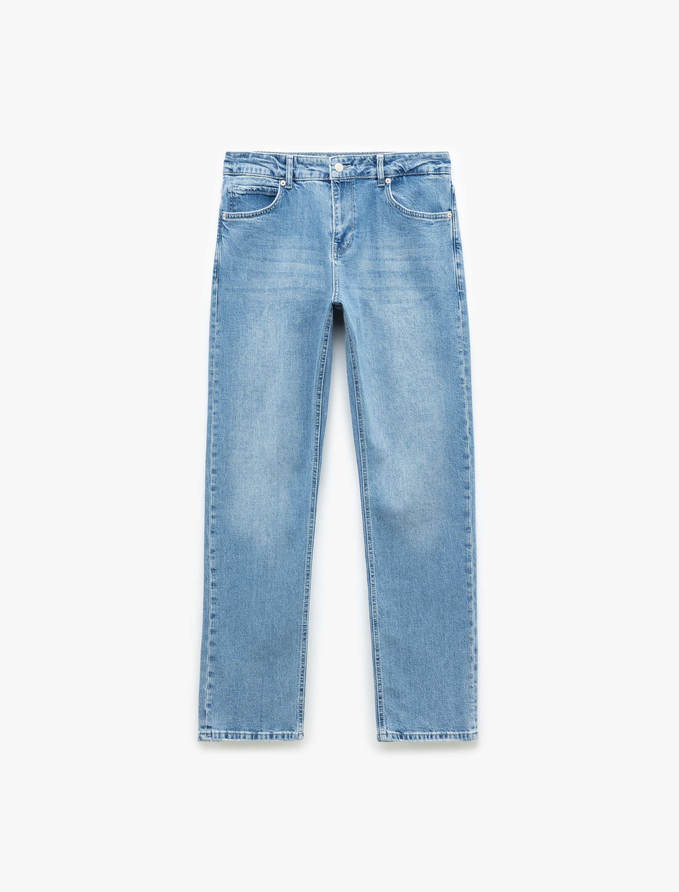   Normal Bel Pamuklu Straight Fit Jean Pantolon - Mark Jean