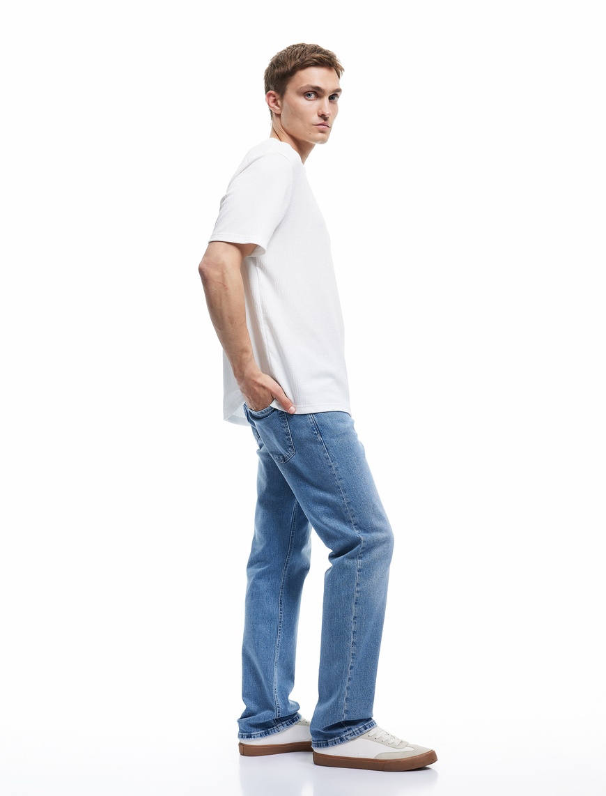   Normal Bel Pamuklu Straight Fit Jean Pantolon - Mark Jean