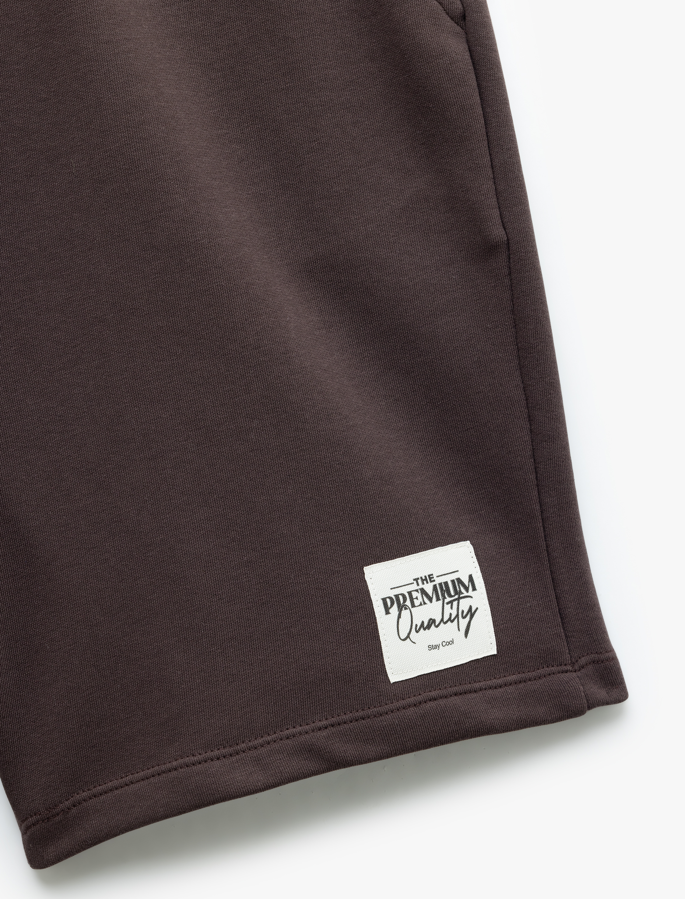   Cepli Etiket Detaylı Pamuk Karışımlı Beli Bağcıklı Şort