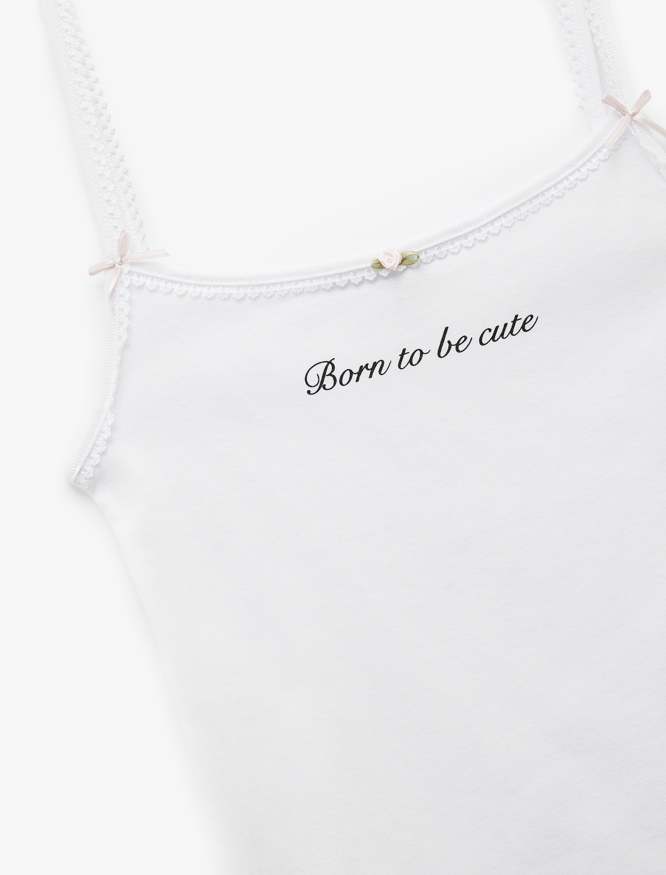   Koton X Sibil Çetinkaya - Baskılı Dar Kesim Fiyonklu Dantel Detaylı Askılı Bluz