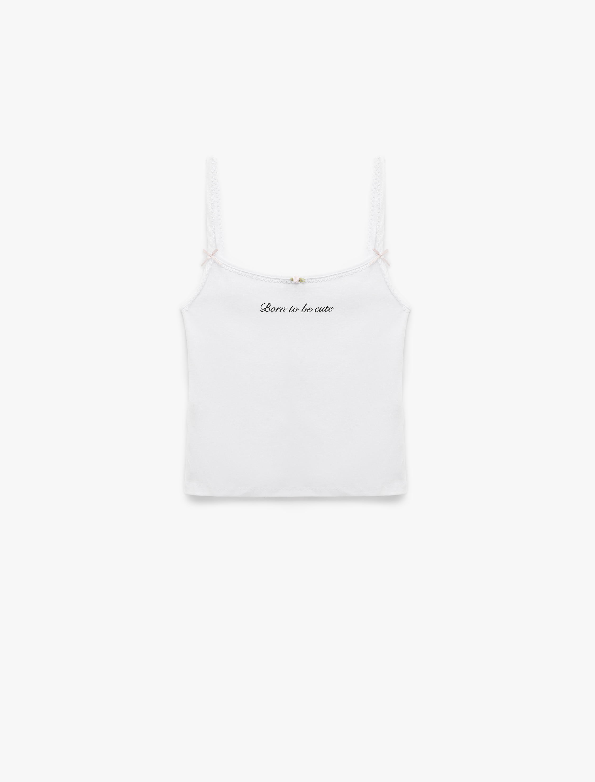   Koton X Sibil Çetinkaya - Baskılı Dar Kesim Fiyonklu Dantel Detaylı Askılı Bluz