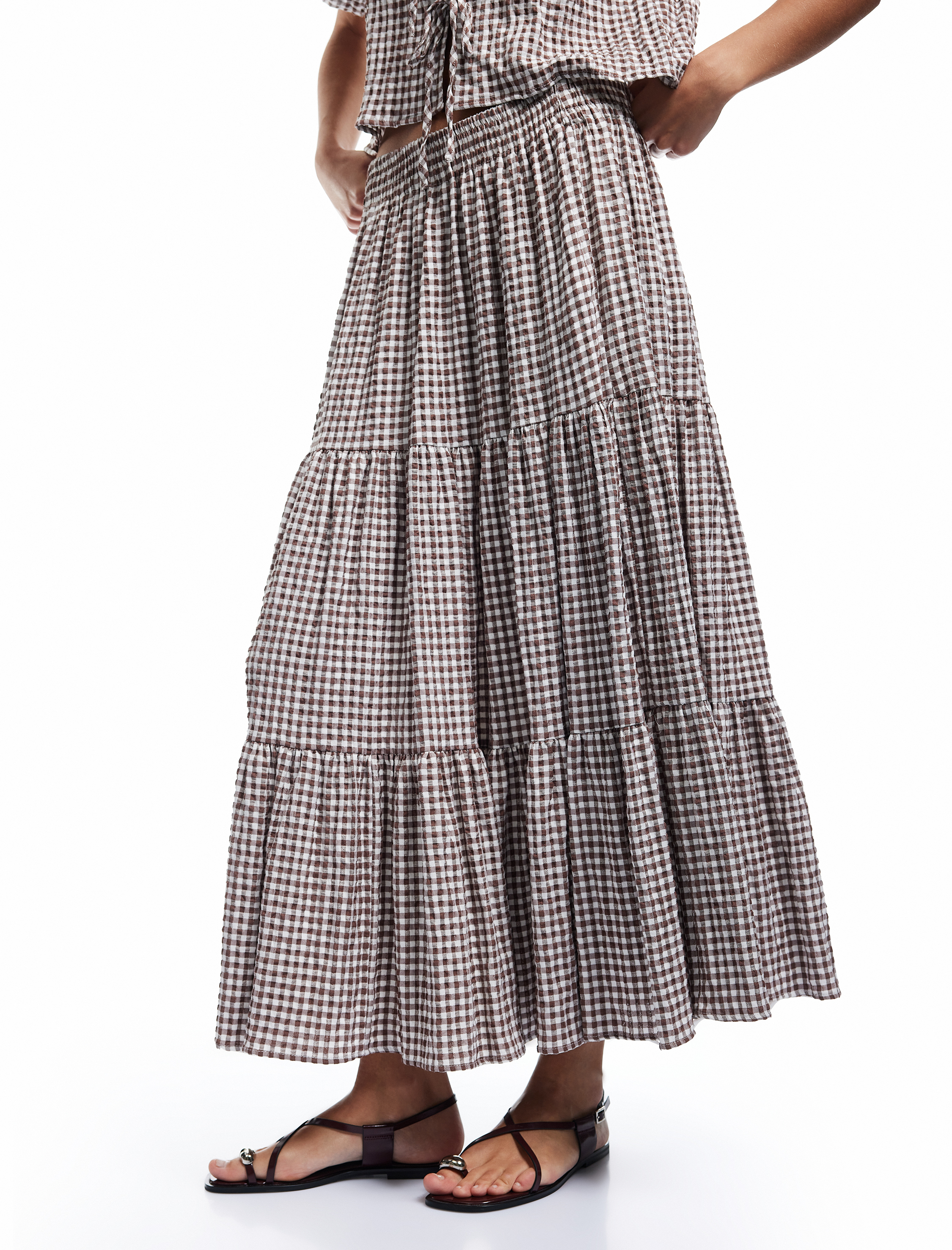   Standart Bel Pötikareli Uzun Kloş Etek