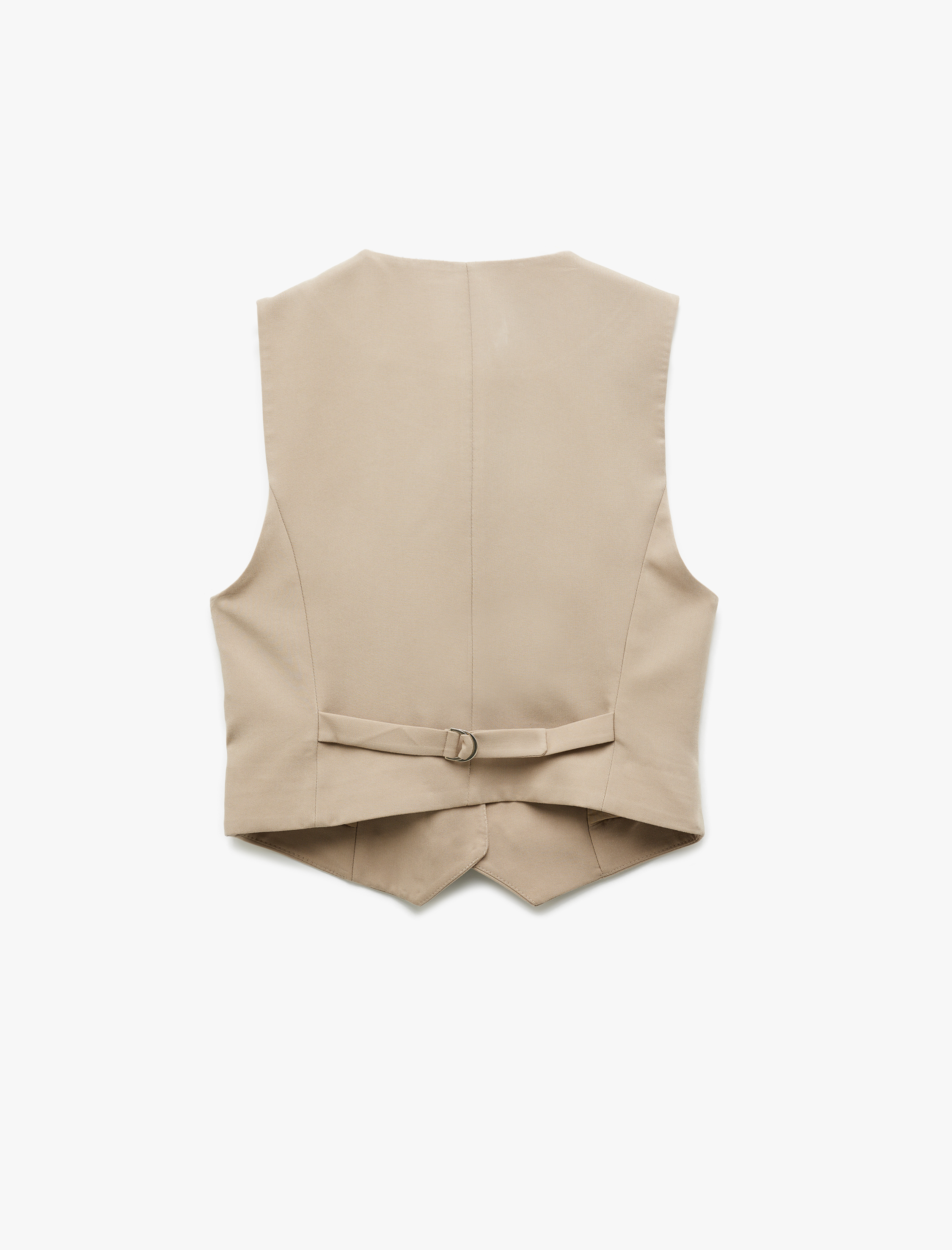   Modal Karışımlı Astarlı Slim Fit V Yaka Düğmeli Blazer Yelek