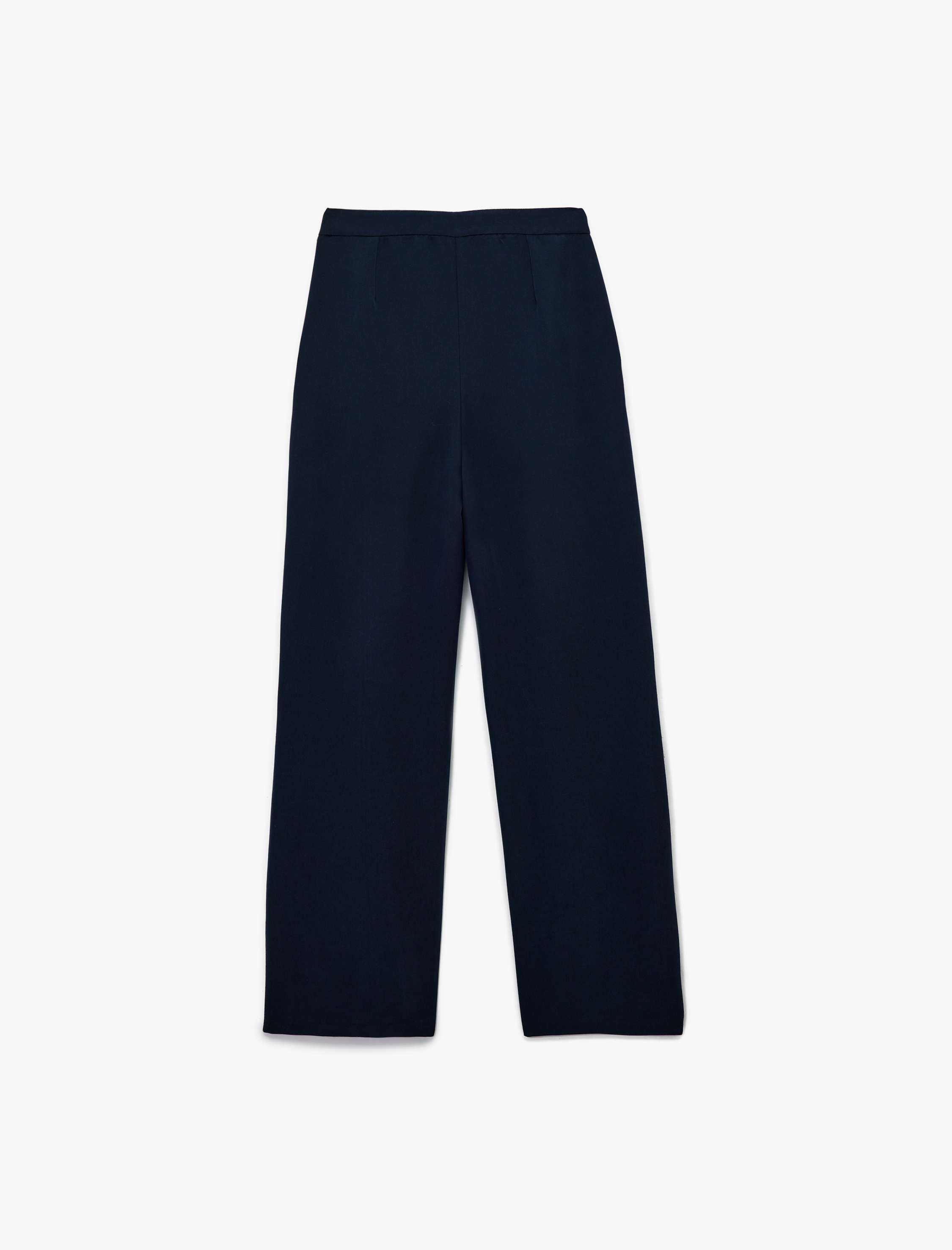   Modal Kumaş Bol Kalıp Cepli Pile Detaylı Geniş Paça Pantolon