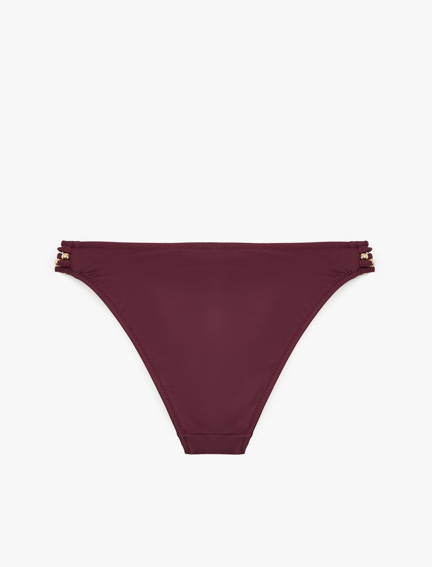   Astarlı Yanları İpli Boncuklu Bikini Altı
