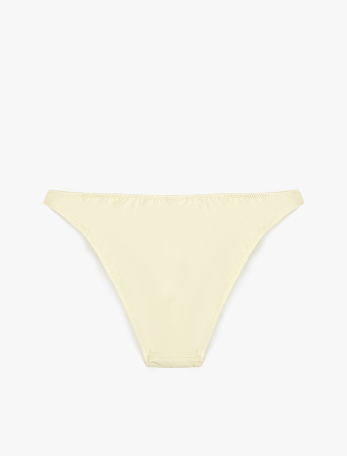  Koton X Sibil Çetinkaya - Drape Detaylı Fiyonklu Parlak Bikini Altı