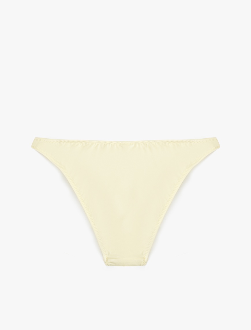   Koton X Sibil Çetinkaya - Drape Detaylı Astarlı Fiyonklu Parlak Bikini Altı