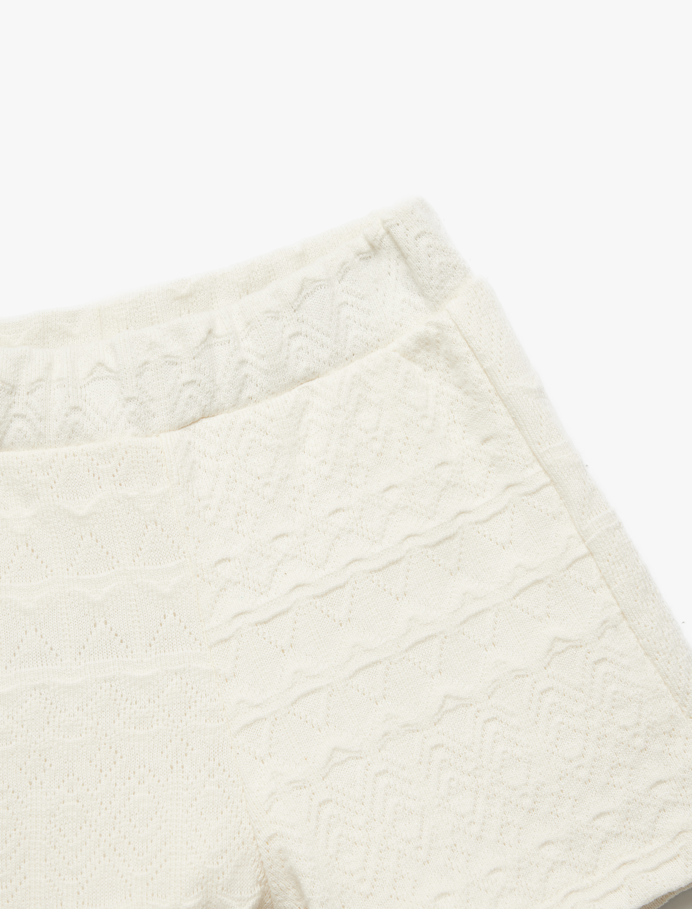 Kız Bebek Regular Fit Dokulu Şort