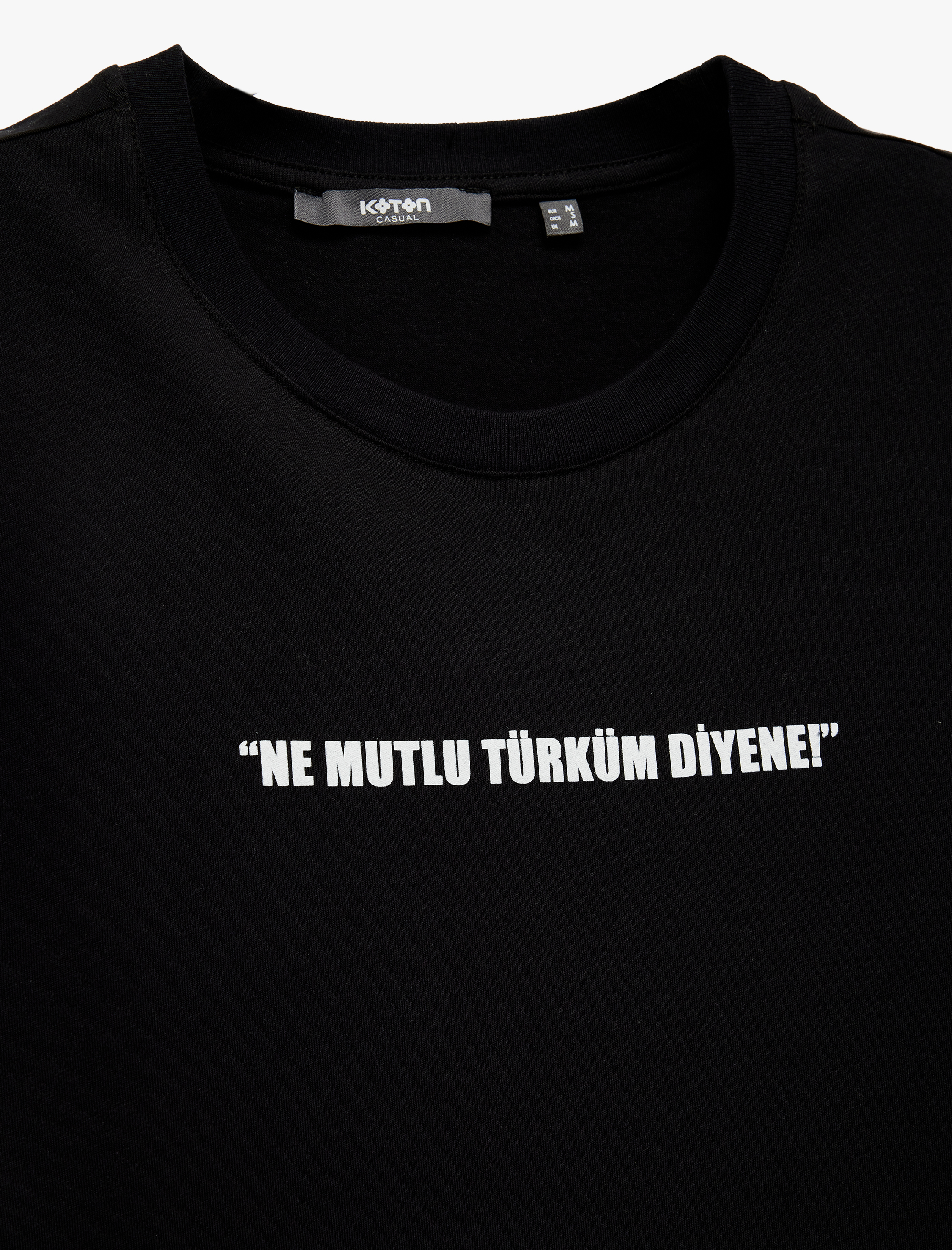   Bisiklet Yaka Kısa Kollu Regular Fit Pamuklu Atatürk Baskılı Tişört