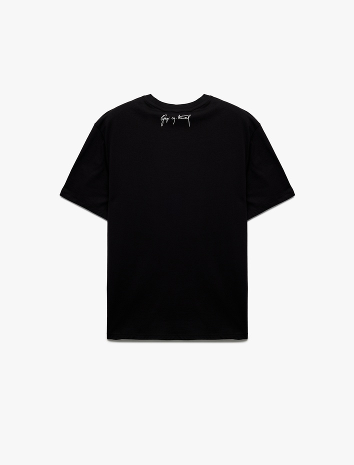  Bisiklet Yaka Kısa Kollu Regular Fit Pamuklu Atatürk Baskılı Tişört