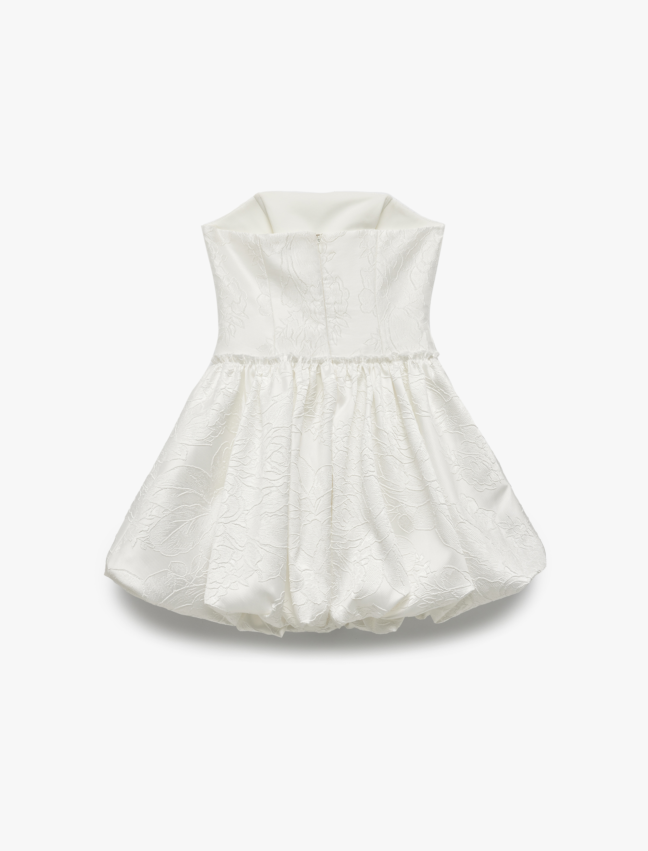   Koton X Sibil Çetinkaya - Straplez Jakarlı Mini Balon Abiye Elbise