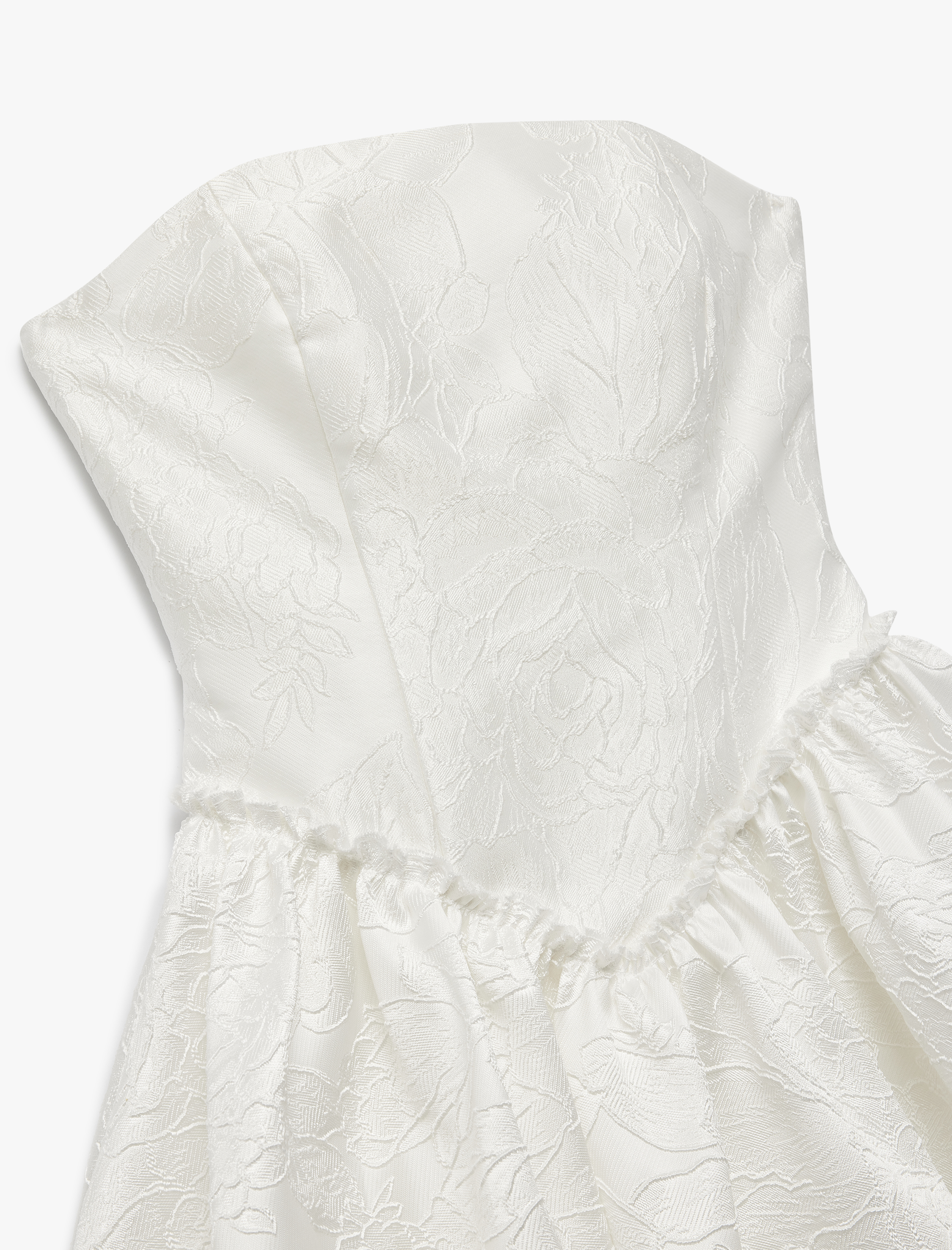   Koton X Sibil Çetinkaya - Straplez Jakarlı Mini Balon Abiye Elbise