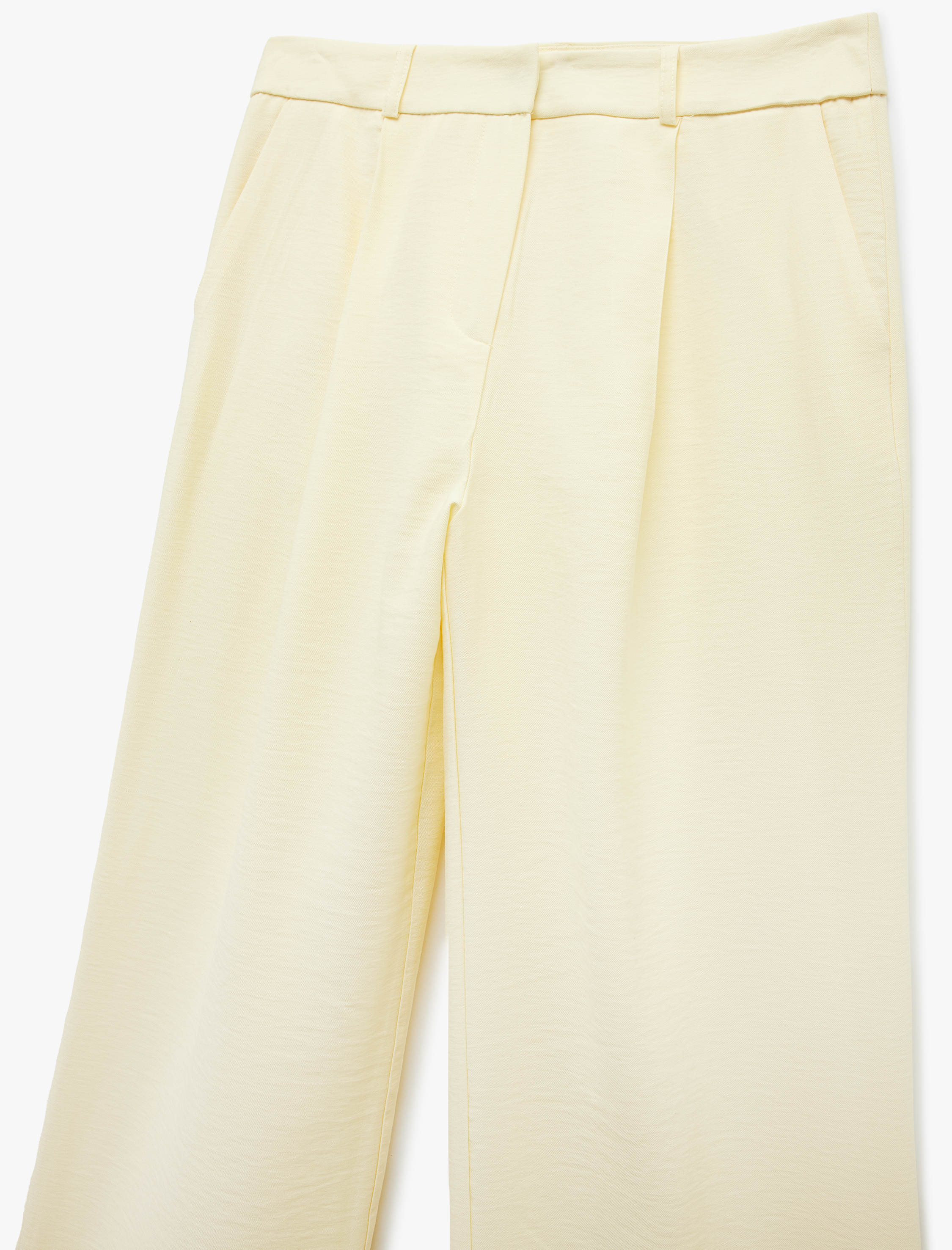   Koton X Sibil Çetinkaya - Astarlı Cepli Pile Detaylı Palazzo Pantolon