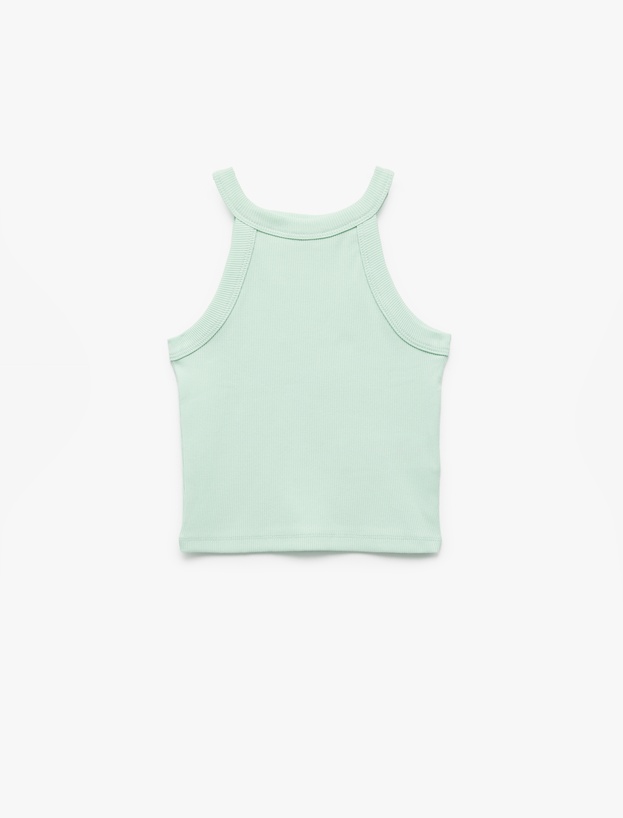 Pamuklu Kolsuz Halter Yaka Slim Fit Crop Atlet_0