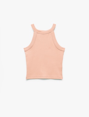 Pamuklu Kolsuz Halter Yaka Slim Fit Crop Atlet
