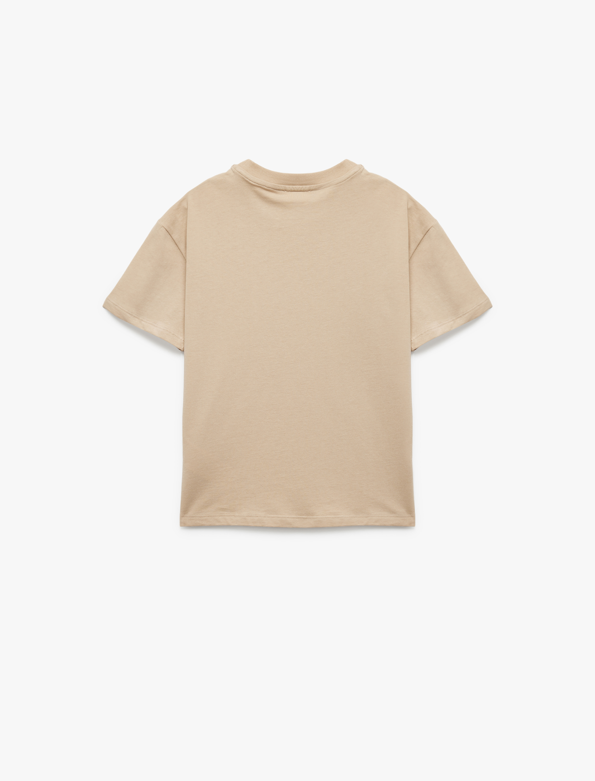  Erkek Çocuk Pamuklu Kısa Kollu Bisiklet Yaka Basic Oversize Tişört