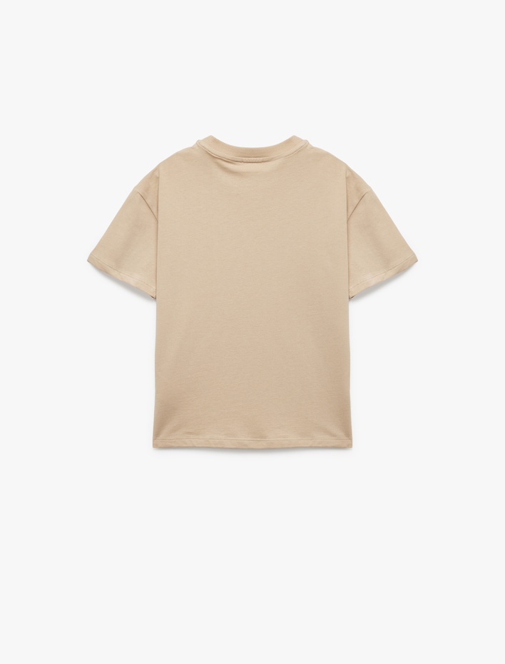 Erkek Çocuk Pamuklu Kısa Kollu Bisiklet Yaka Basic Oversize Tişört