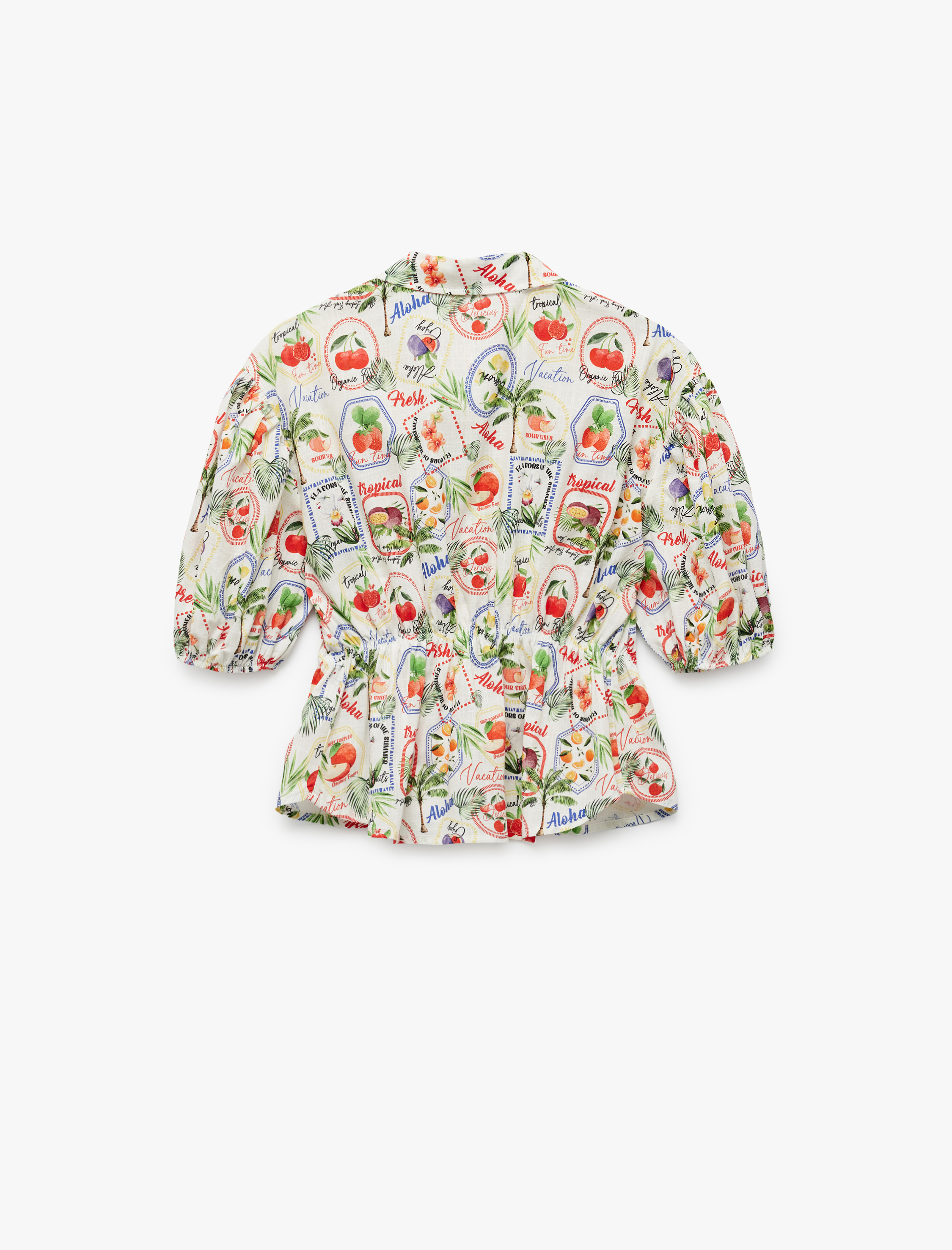  Kız Çocuk Pamuklu Kısa Kollu Klasik Yaka Desenli Gömlek