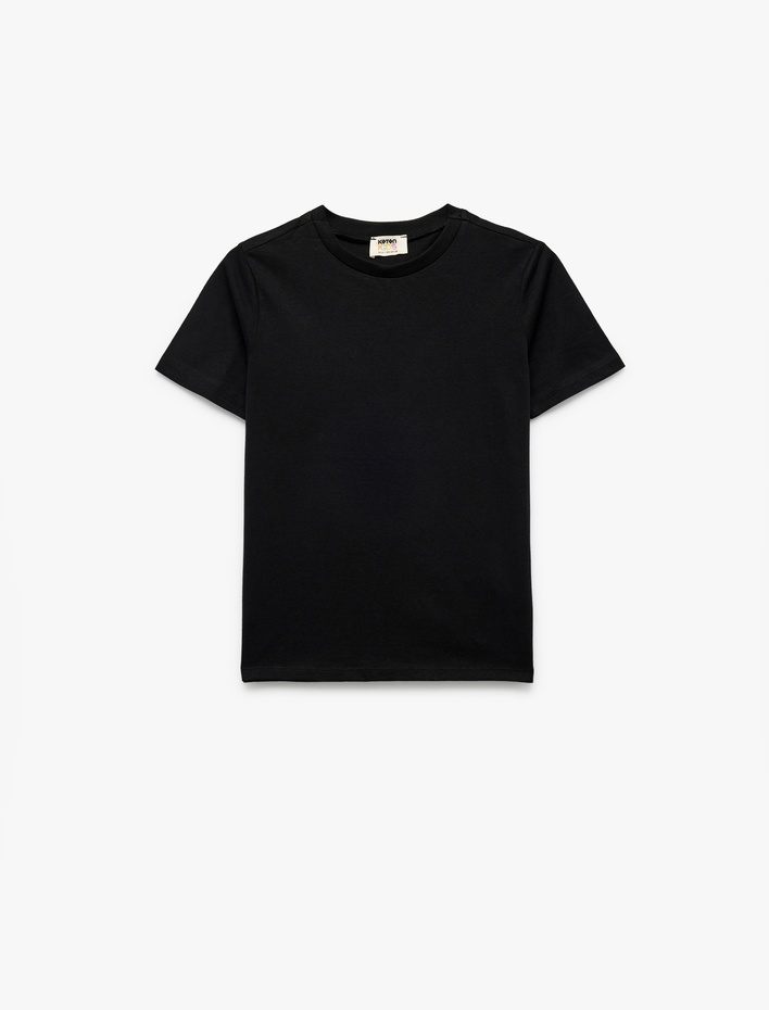 Erkek Çocuk Kısa Kollu Bisiklet Yaka Pamuklu 2'li Tişört Seti