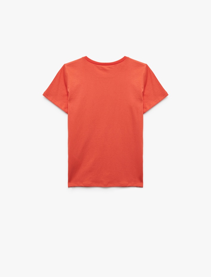 Erkek Çocuk Bisiklet Yaka Kısa Kollu Pamuklu Baskılı Tişört