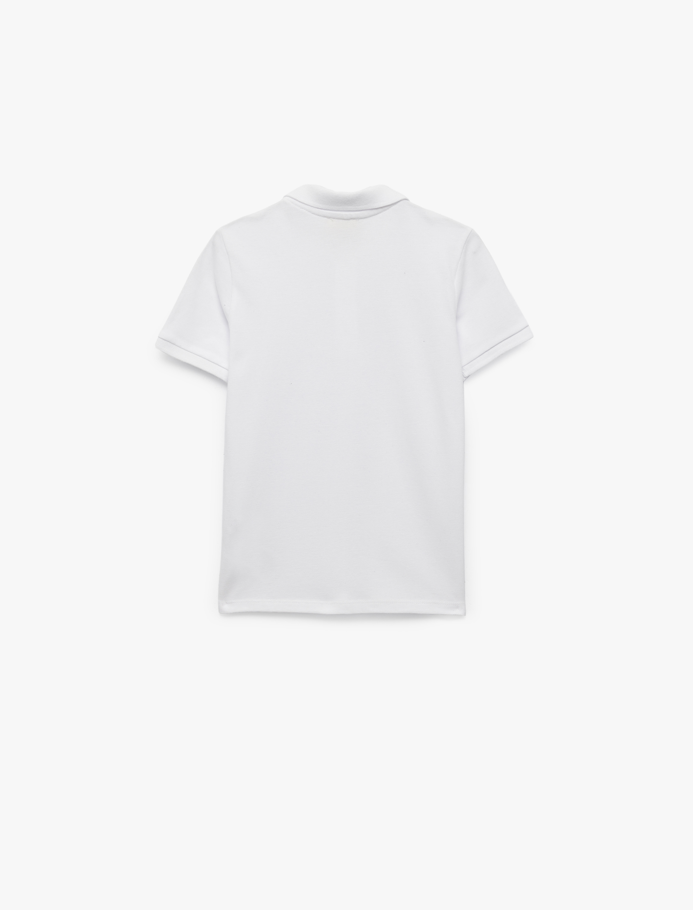  Erkek Çocuk Pamuklu Düğmeli Kısa Kollu Basic Polo Yaka Tişört