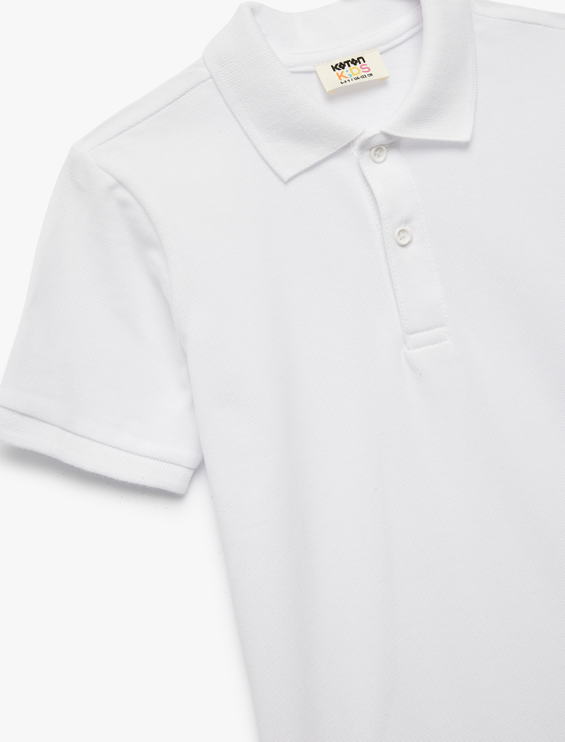  Erkek Çocuk Pamuklu Düğmeli Kısa Kollu Basic Polo Yaka Tişört