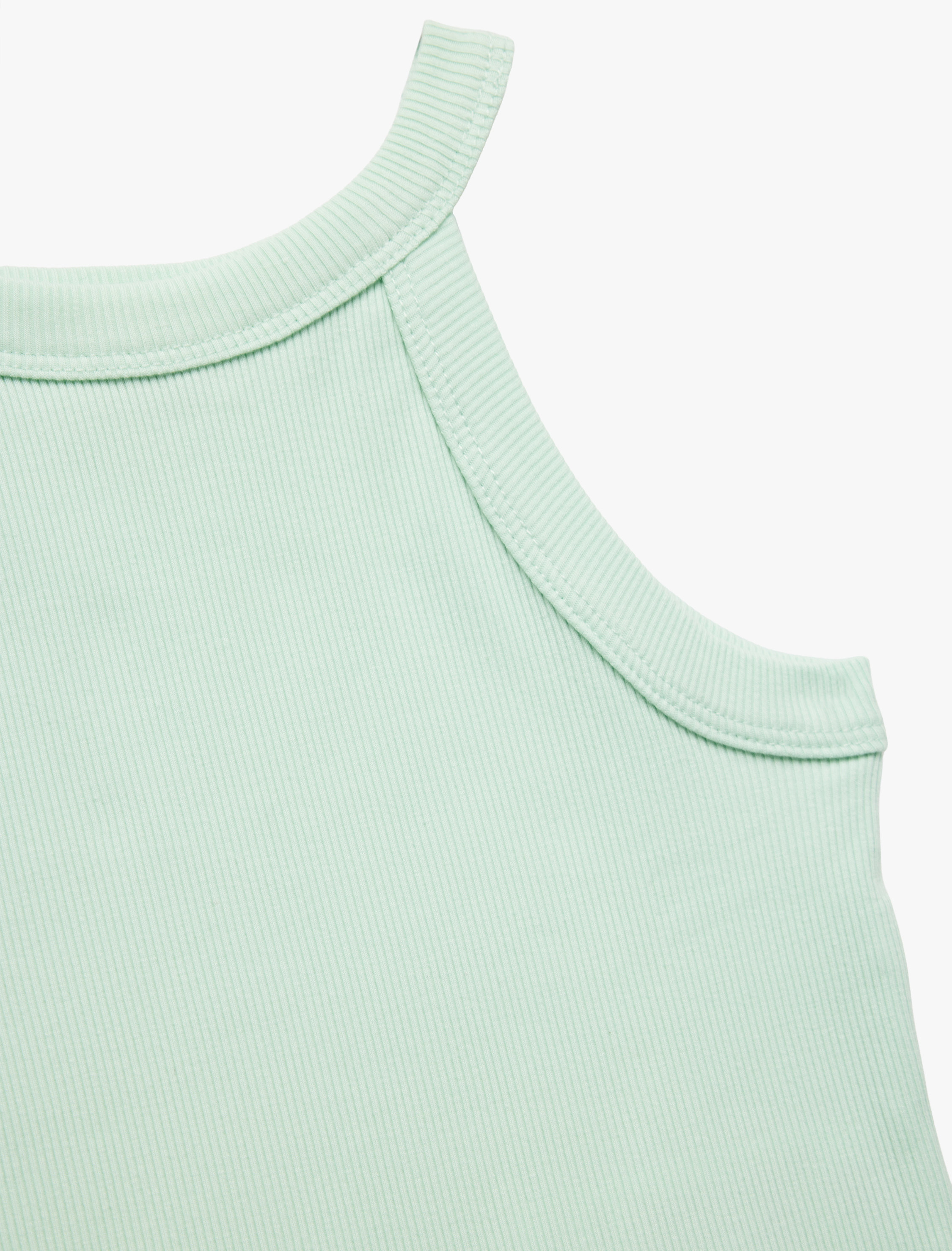  Kız Çocuk Pamuklu Kolsuz Halter Yaka Slim Fit Crop Atlet