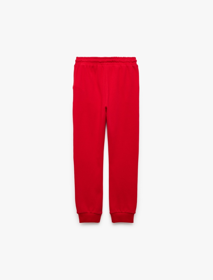 Erkek Çocuk Pamuklu Cepli Beli Bağlamalı Basic Eşofman Altı