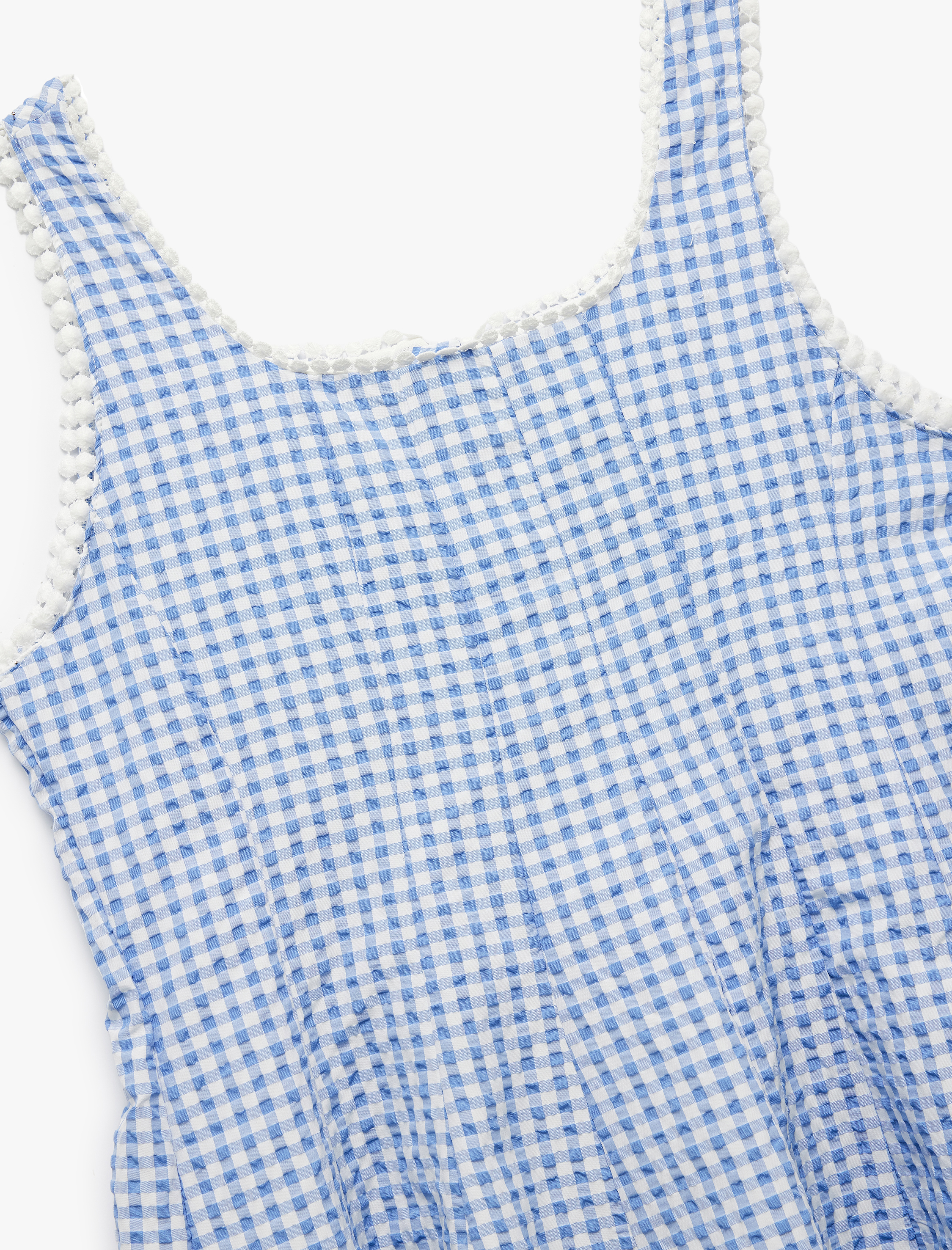  Kız Çocuk Kare Yaka Kolsuz Pötikareli Dar Kesim Volanlı A Kesim Mini Elbise