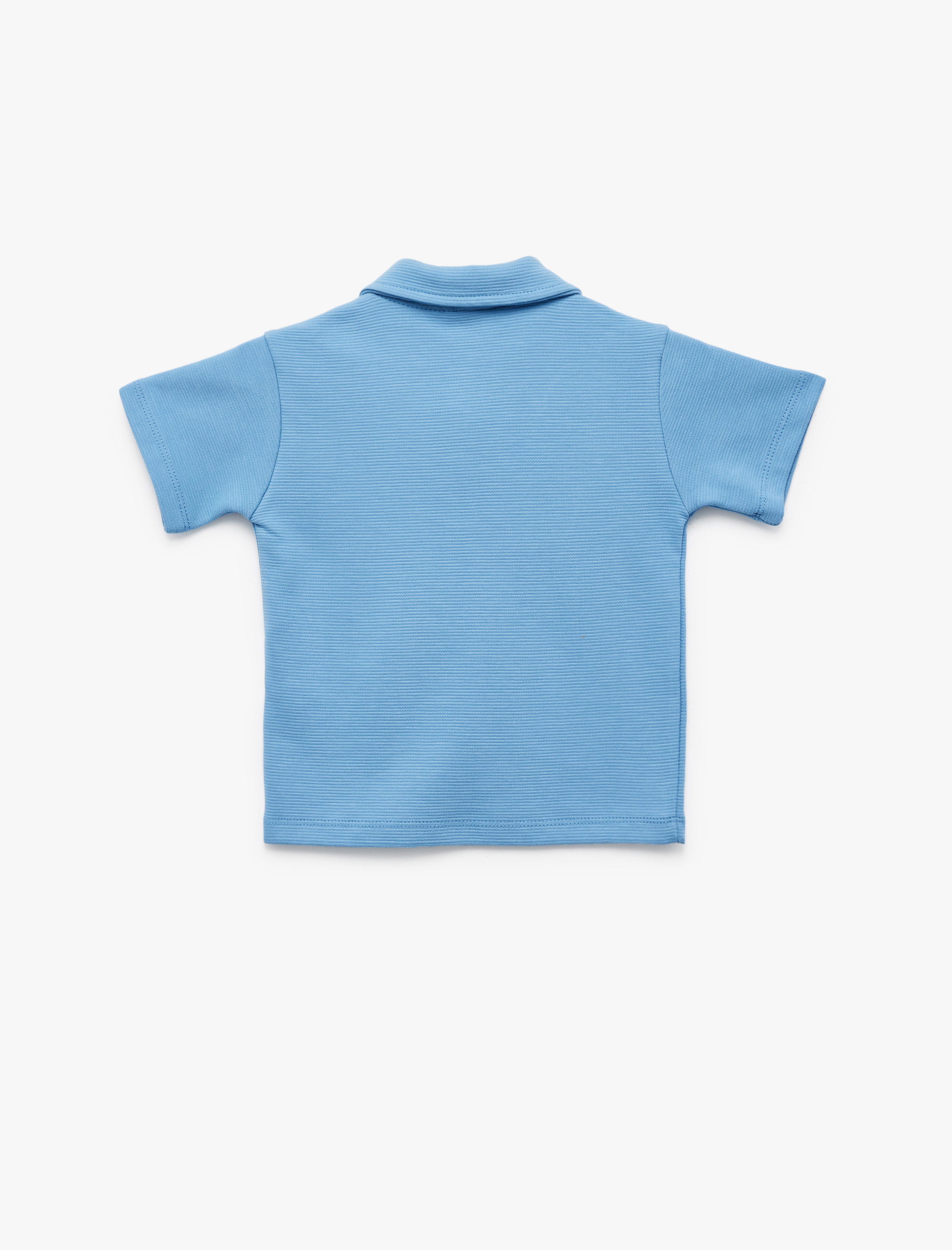  Erkek Bebek Pamuklu Düğmeli Polo Yaka Kısa Kollu Tişört