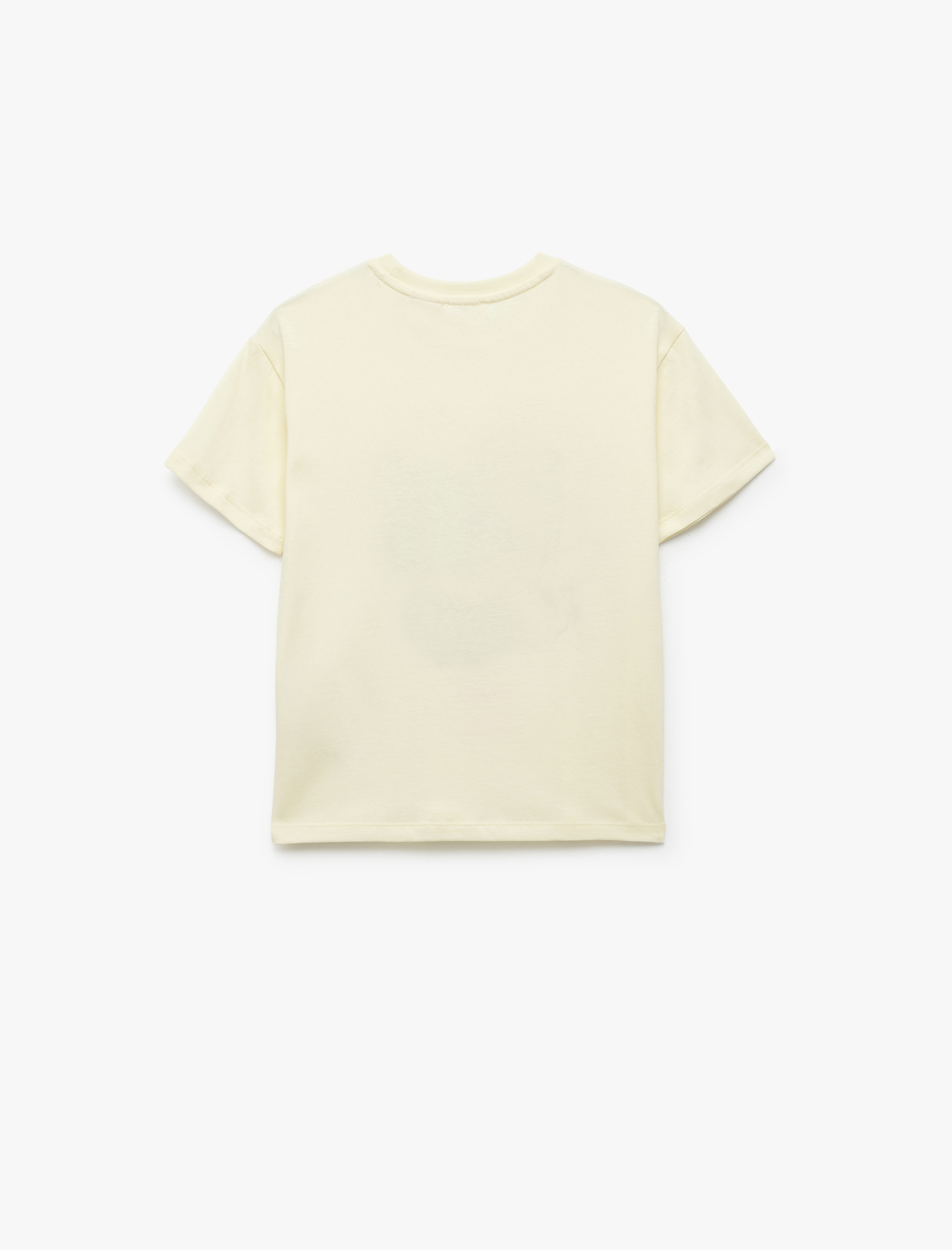  Kız Çocuk Lisanslı Kısa Kollu Bisiklet Yaka Pamuklu Stitch Tişört