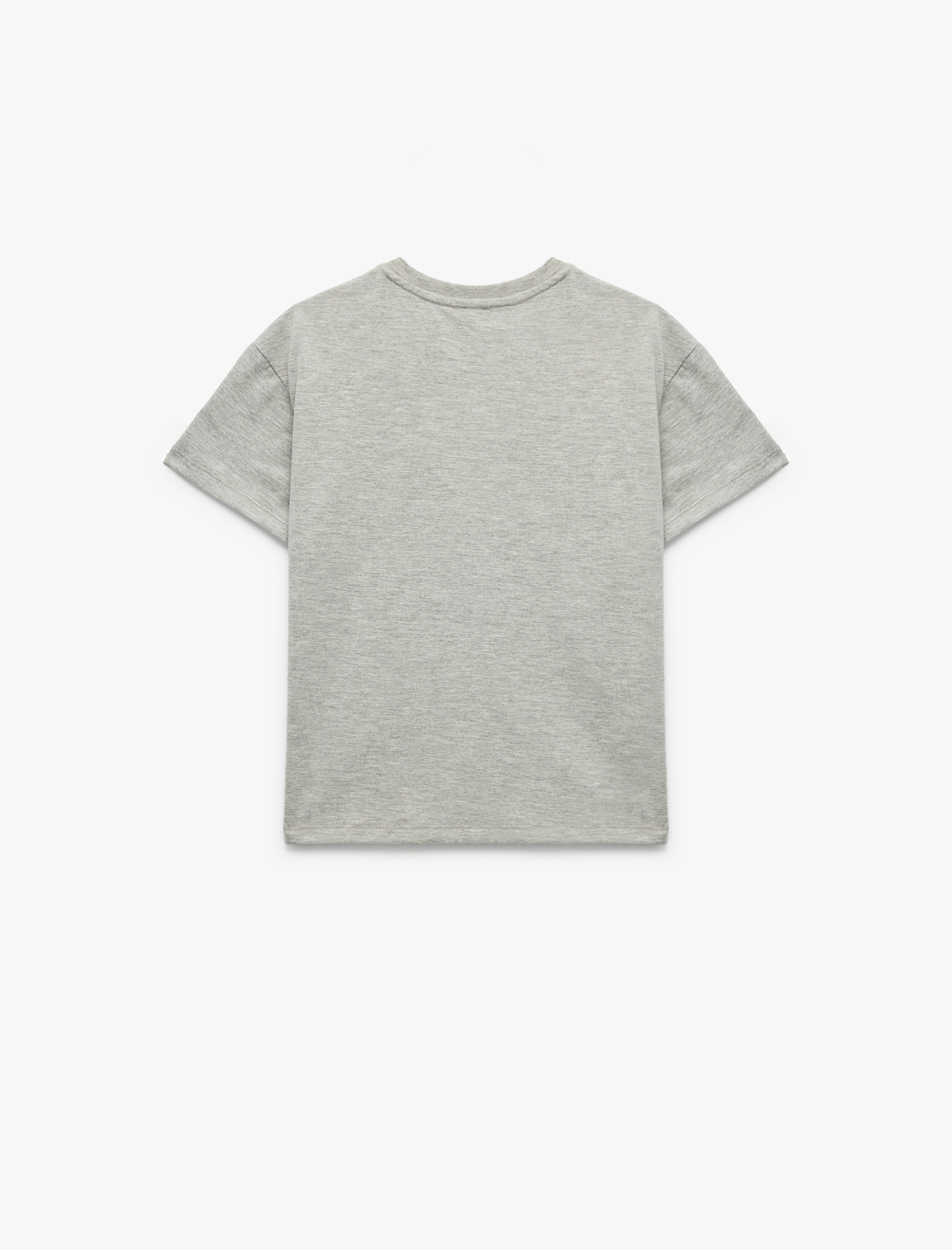  Erkek Çocuk Köpek Baskılı Kısa Kollu Bisiklet Yaka Tişört