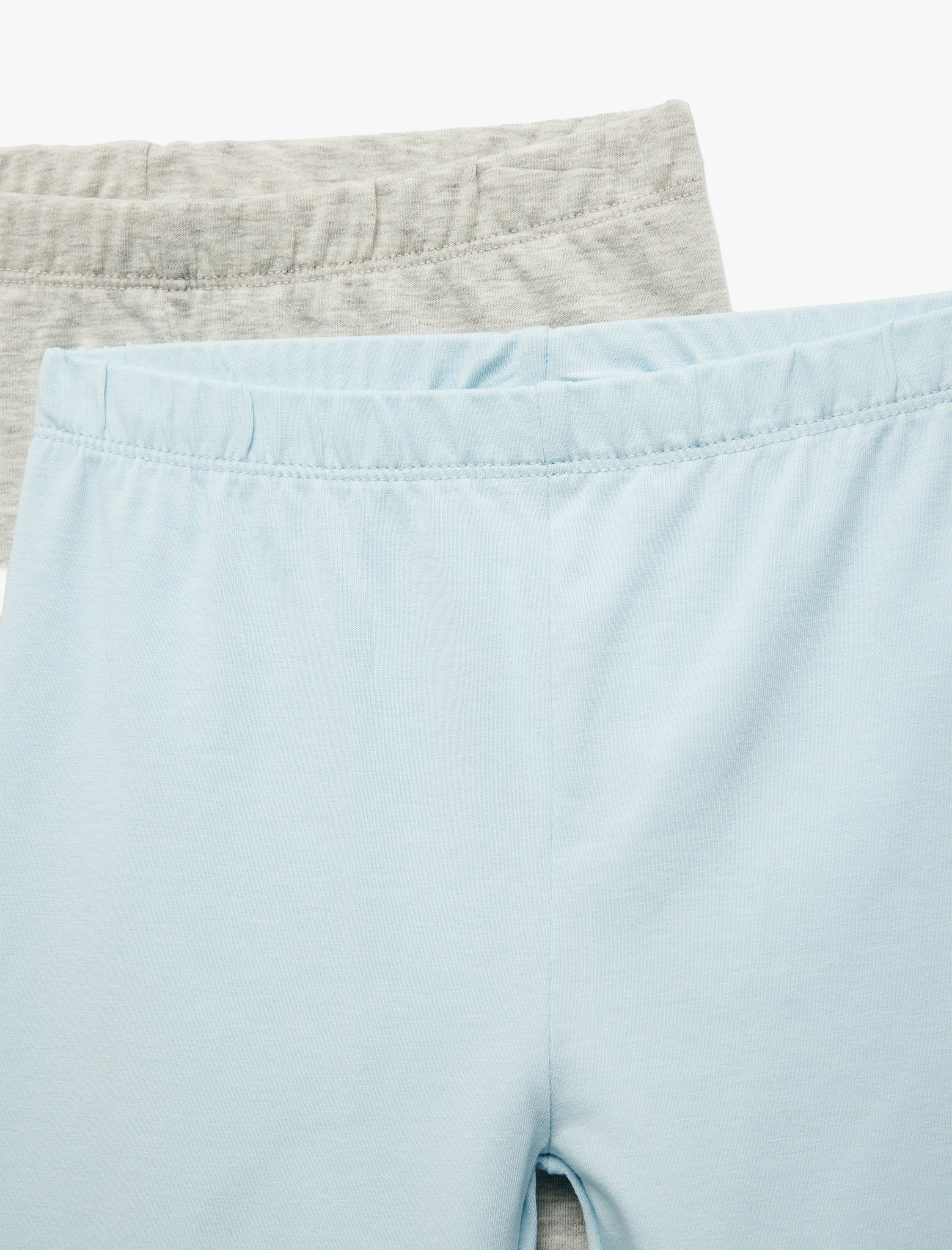  Kız Çocuk Pamuk Karışımlı Beli Lastikli 2'li Kapri Tayt Seti