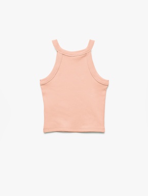 Pamuklu Kolsuz Halter Yaka Slim Fit Crop Atlet_1