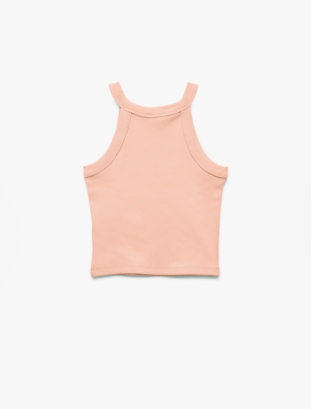 Pamuklu Kolsuz Halter Yaka Slim Fit Crop Atlet_1