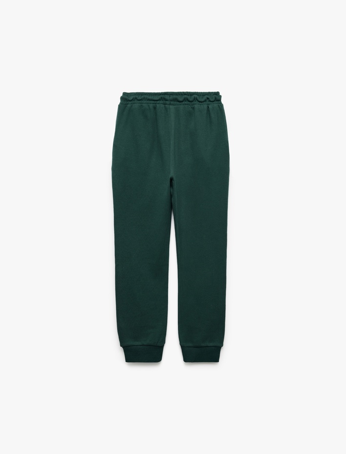 Erkek Çocuk Pamuklu Cepli Beli Bağlamalı Basic Eşofman Altı