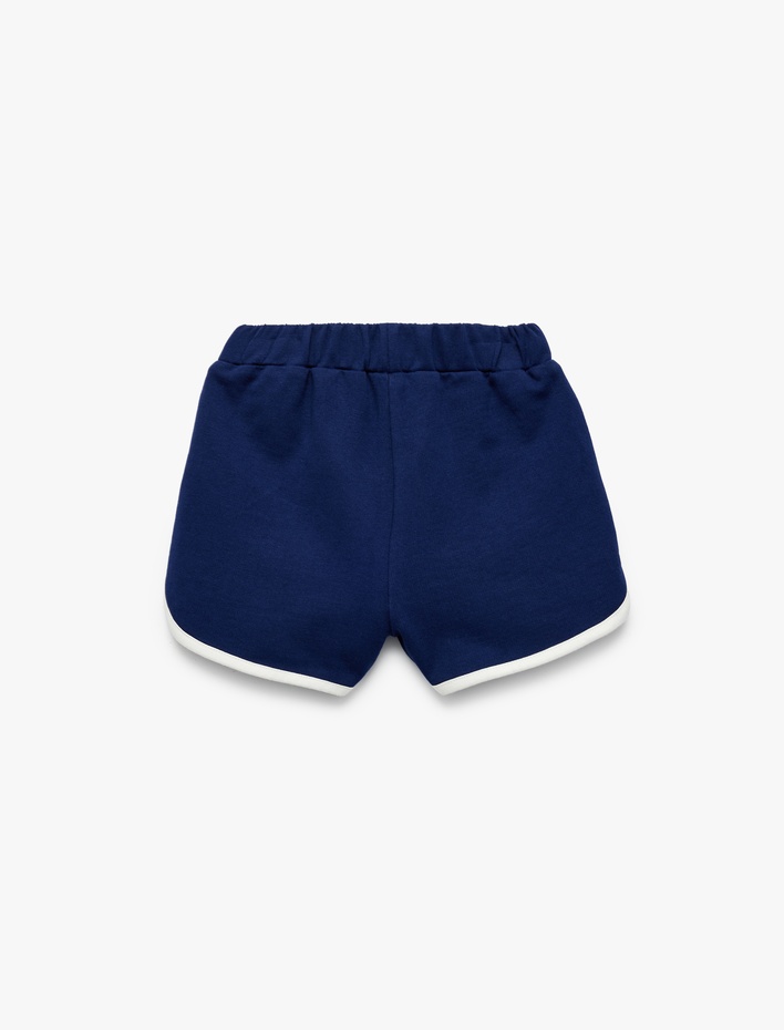 Kız Çocuk Pamuklu Beli Bağlamalı Baskılı Şort