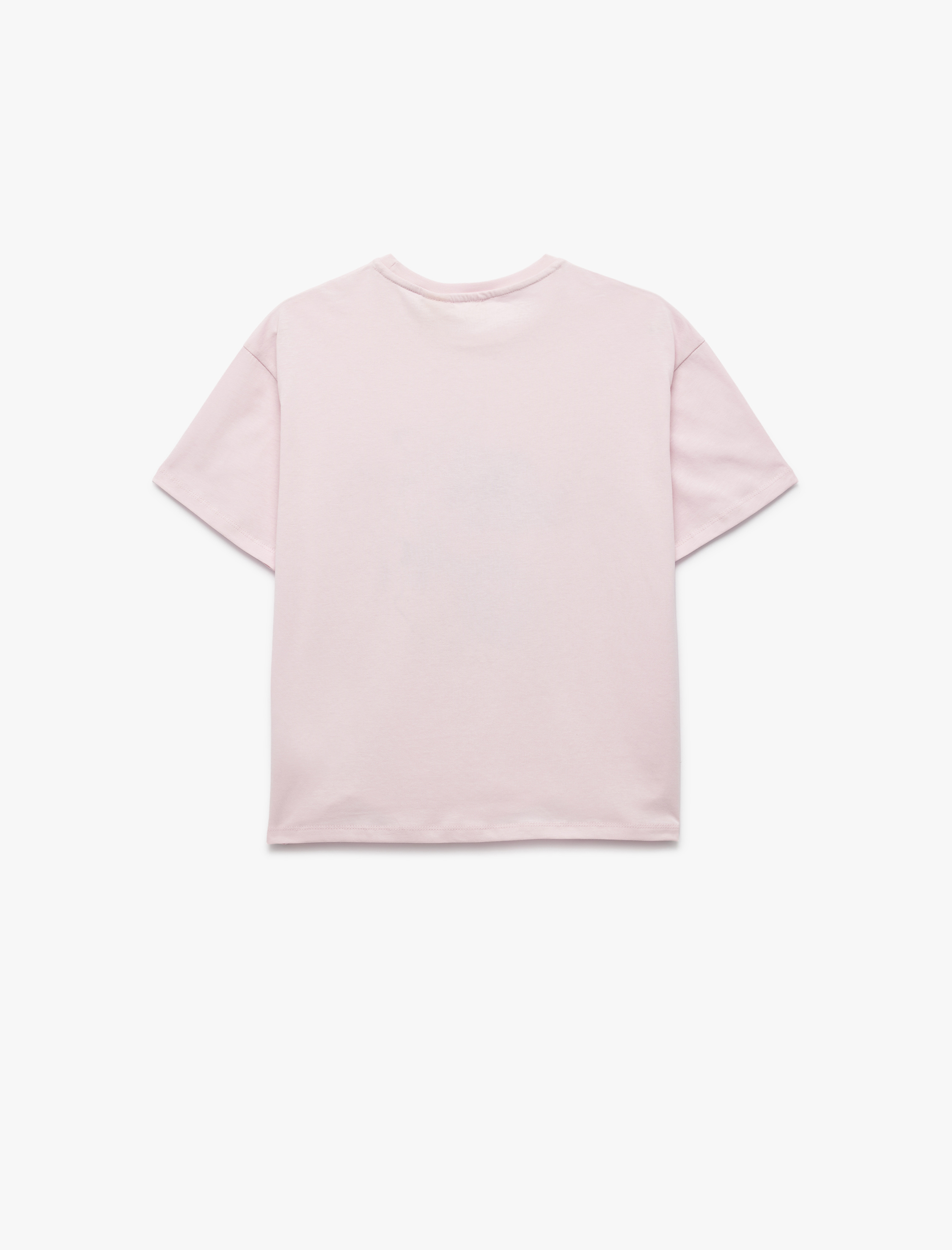  Kız Çocuk Pamuklu Lisanslı Stitch Baskılı Bisiklet Yaka Kısa Kollu Tişört