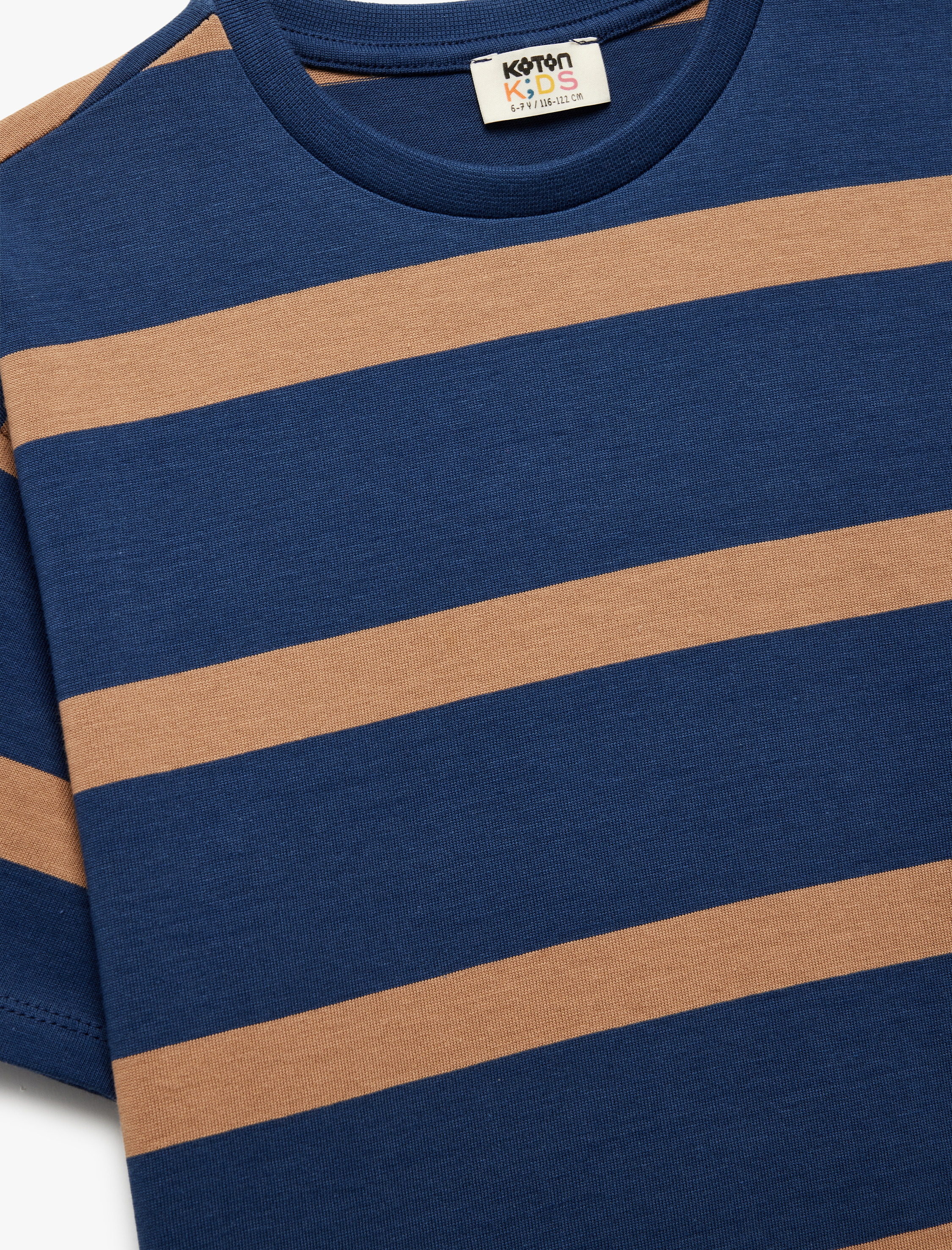  Erkek Çocuk Pamuklu Bisiklet Yaka Kısa Kollu Oversize Tişört