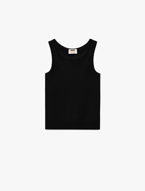 Pamuklu Bisiklet Yaka Kolsuz Kaşkorse Basic Atlet