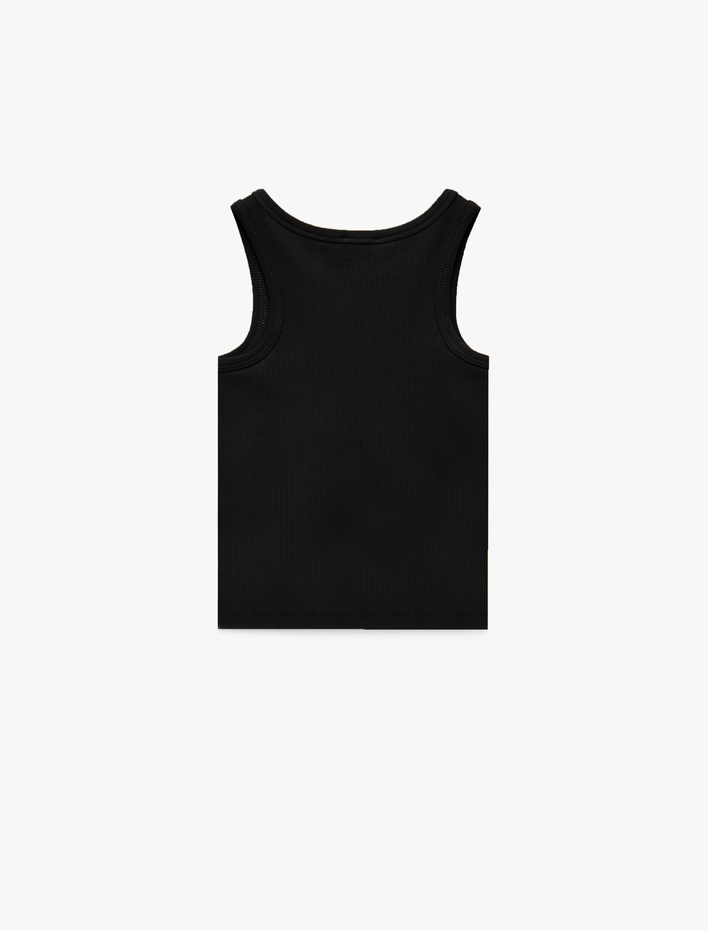 Kız Çocuk Pamuklu Bisiklet Yaka Kolsuz Kaşkorse Basic Atlet