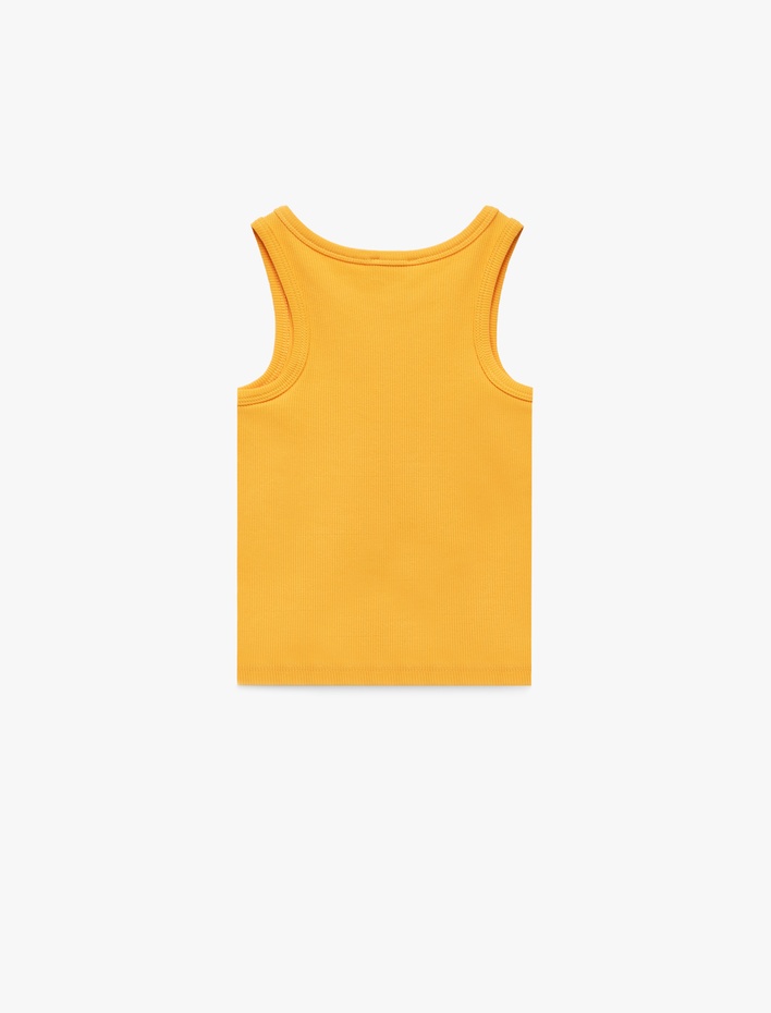 Kız Çocuk Pamuklu Bisiklet Yaka Kolsuz Kaşkorse Basic Atlet