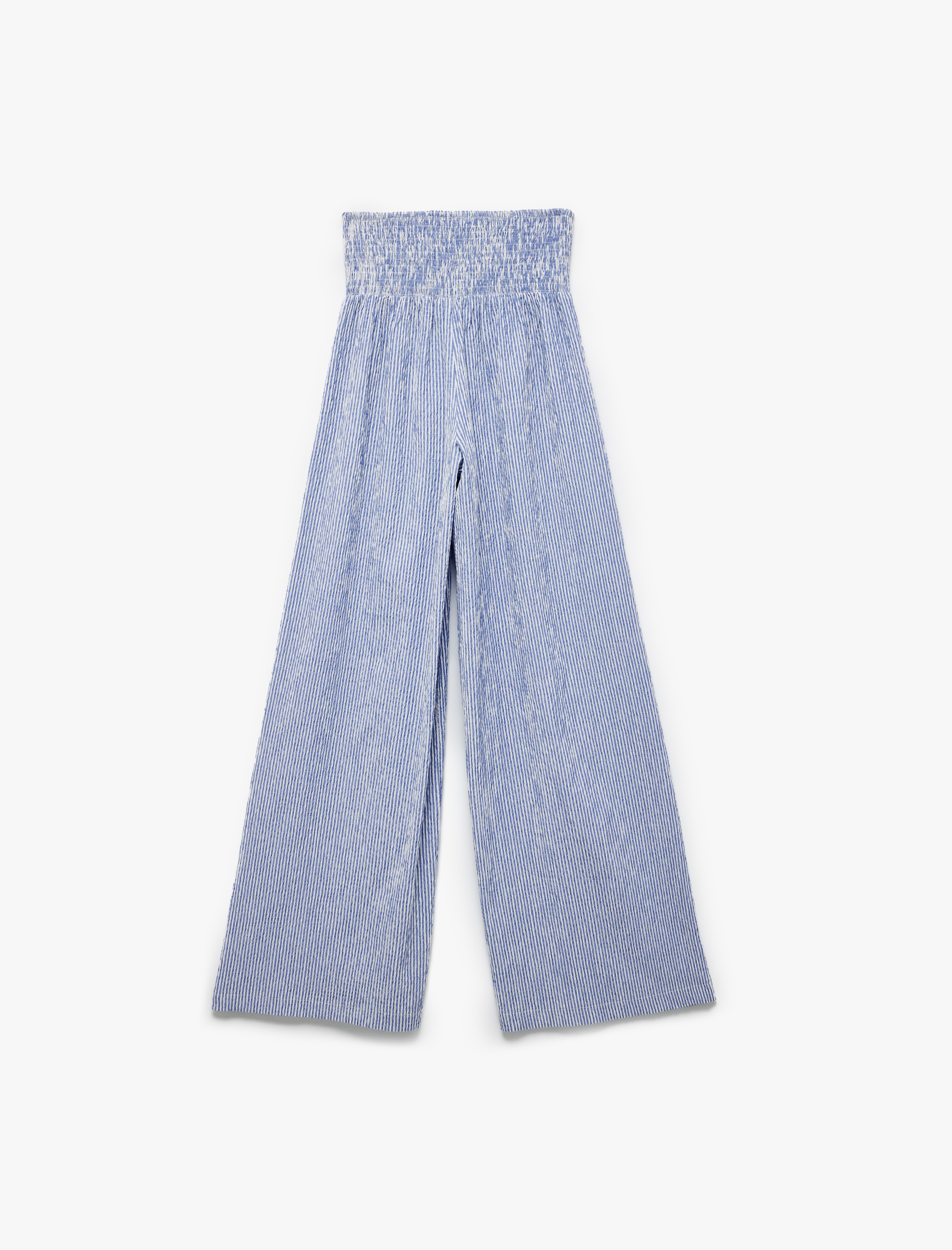   Koton X İnji - Beli Gipeli Rahat Kalıp Geniş Paça Çizgili Pantolon