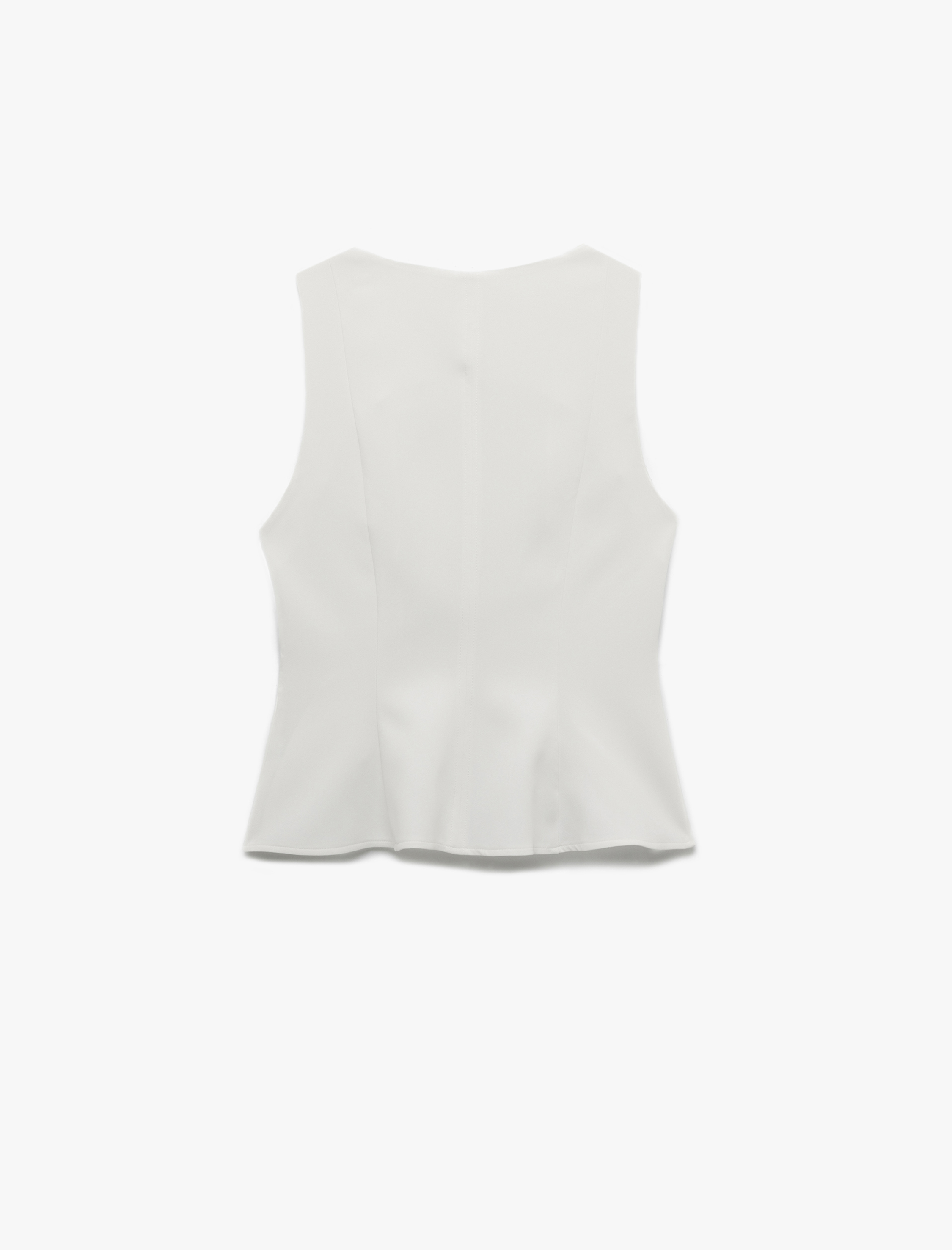   Bisiklet Yaka Basic Kolsuz Peplum Bluz