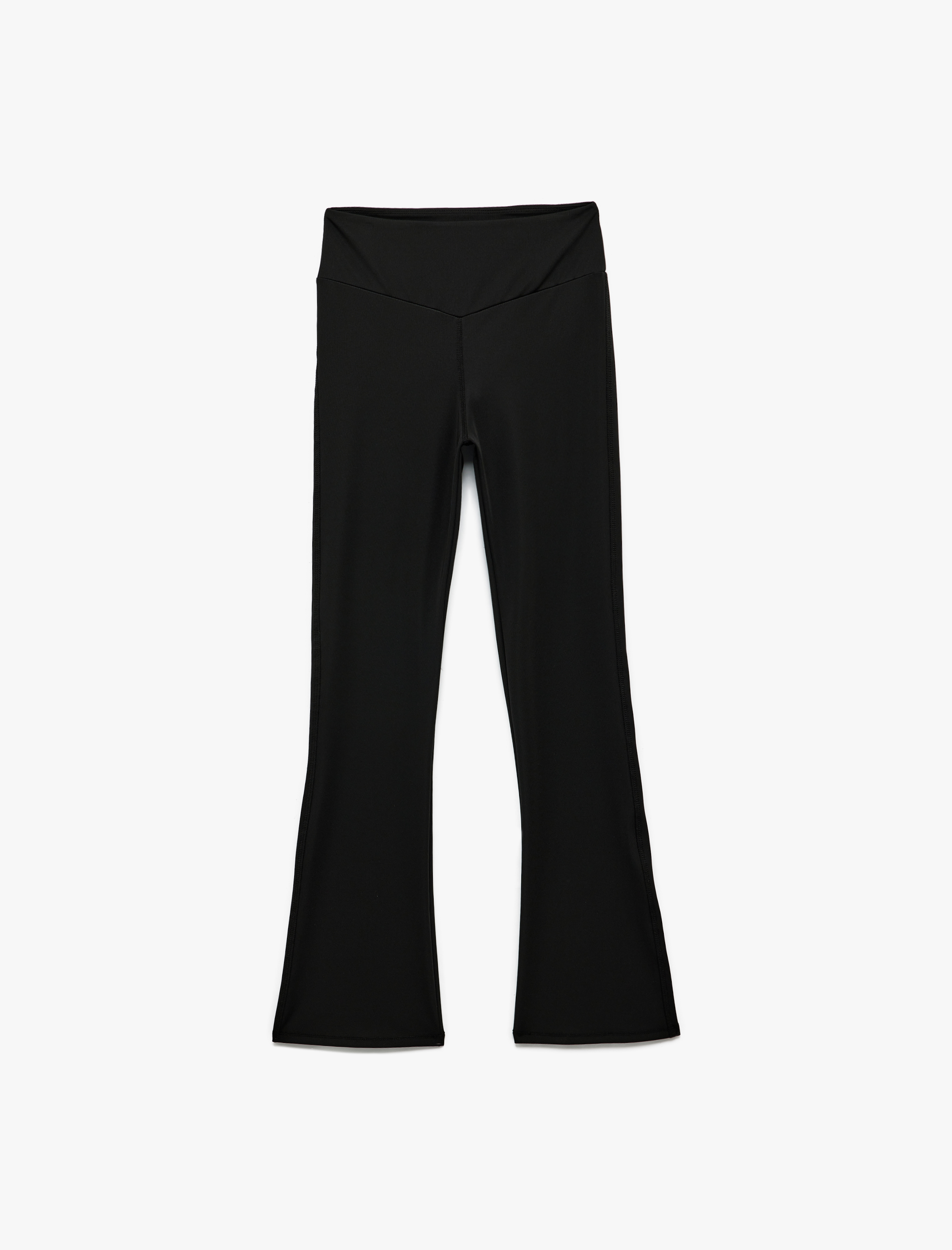   Yüksek Bel Slim Fit İspanyol Paça Spor Tayt