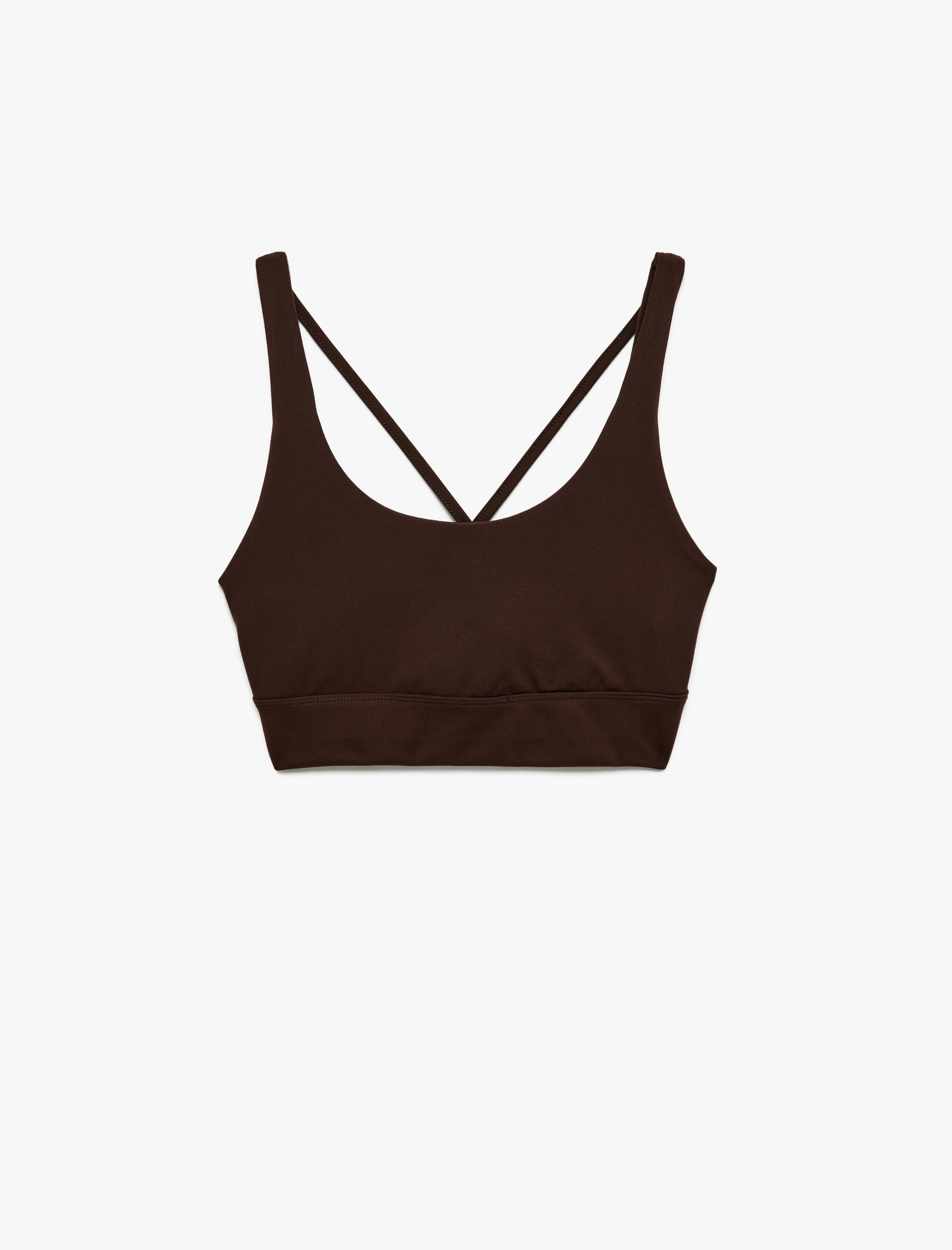   U Yaka Slim Fit Çapraz Askılı Sporcu Sütyeni